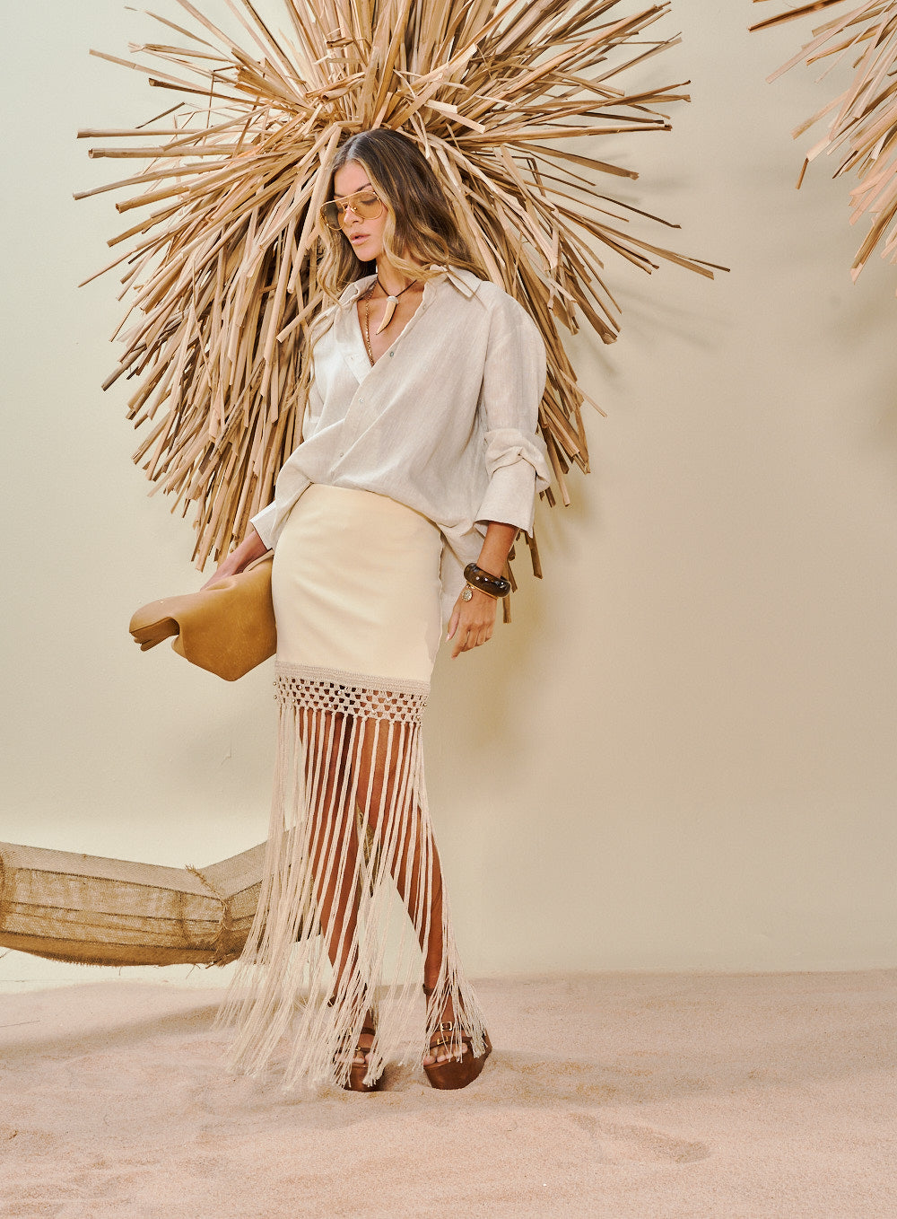 Saia Canelada Bege Dawning