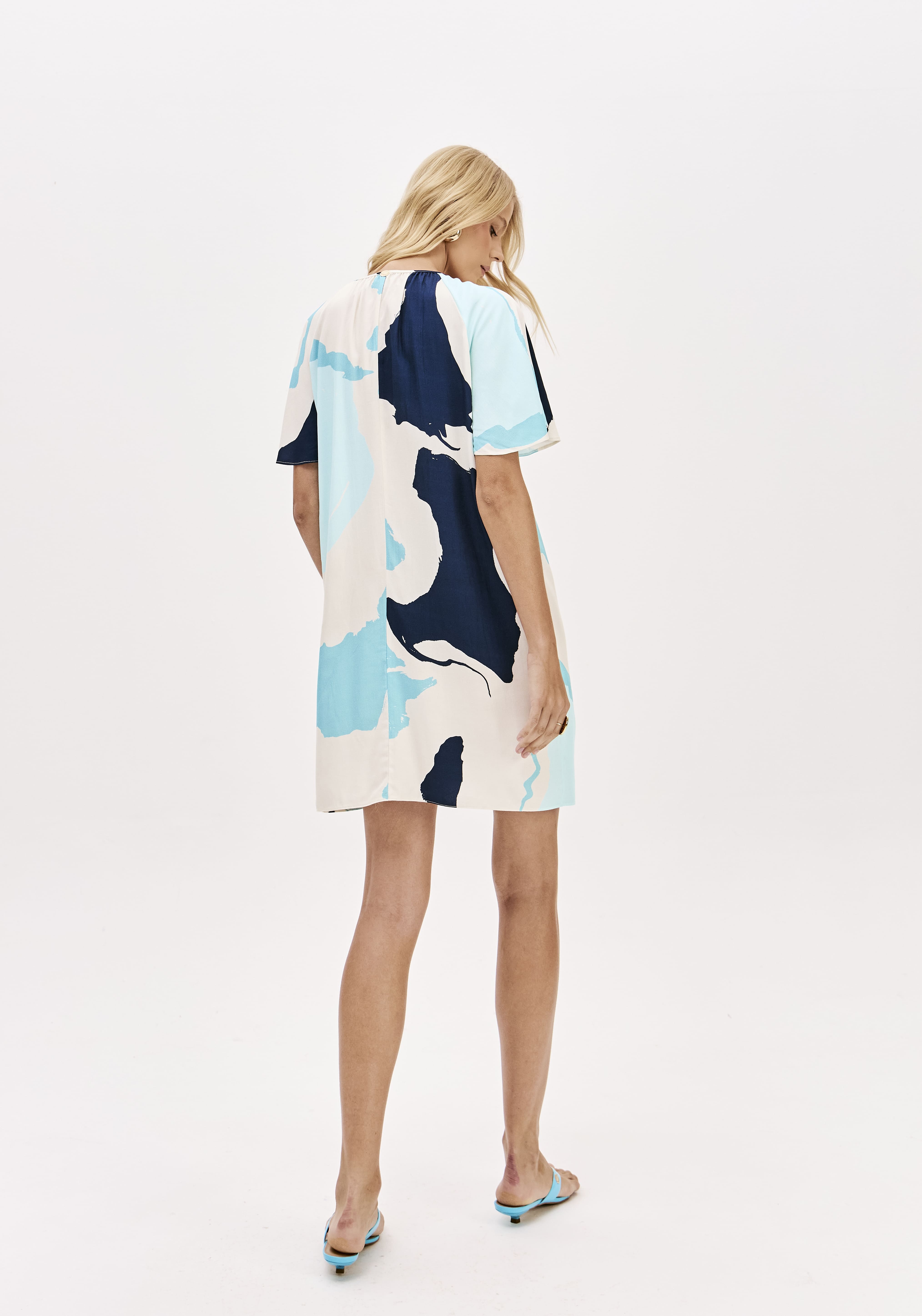 Vestido Curto Estampado Marine Coast