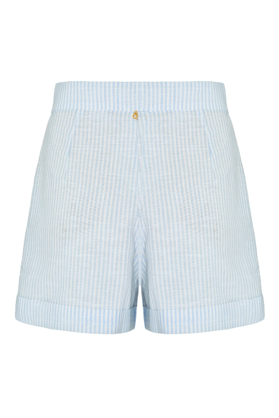 Short Prosa Listrado Azul Claro