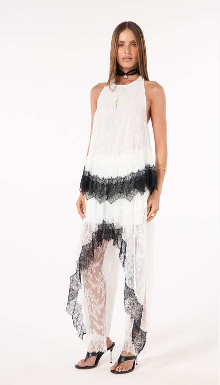 Blusa Renda Frente Única Off Shell