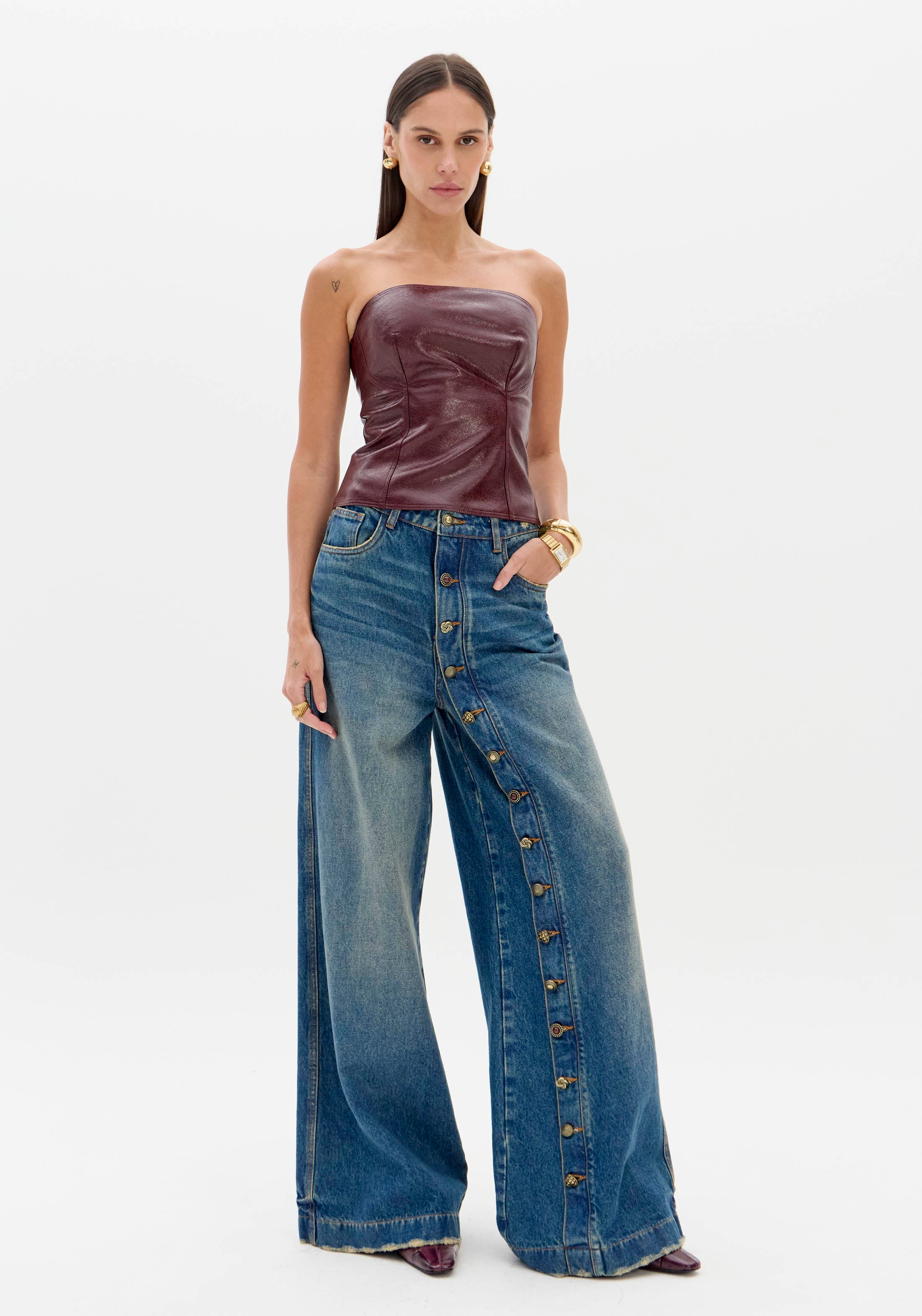 Blusa Corset Sem Alças