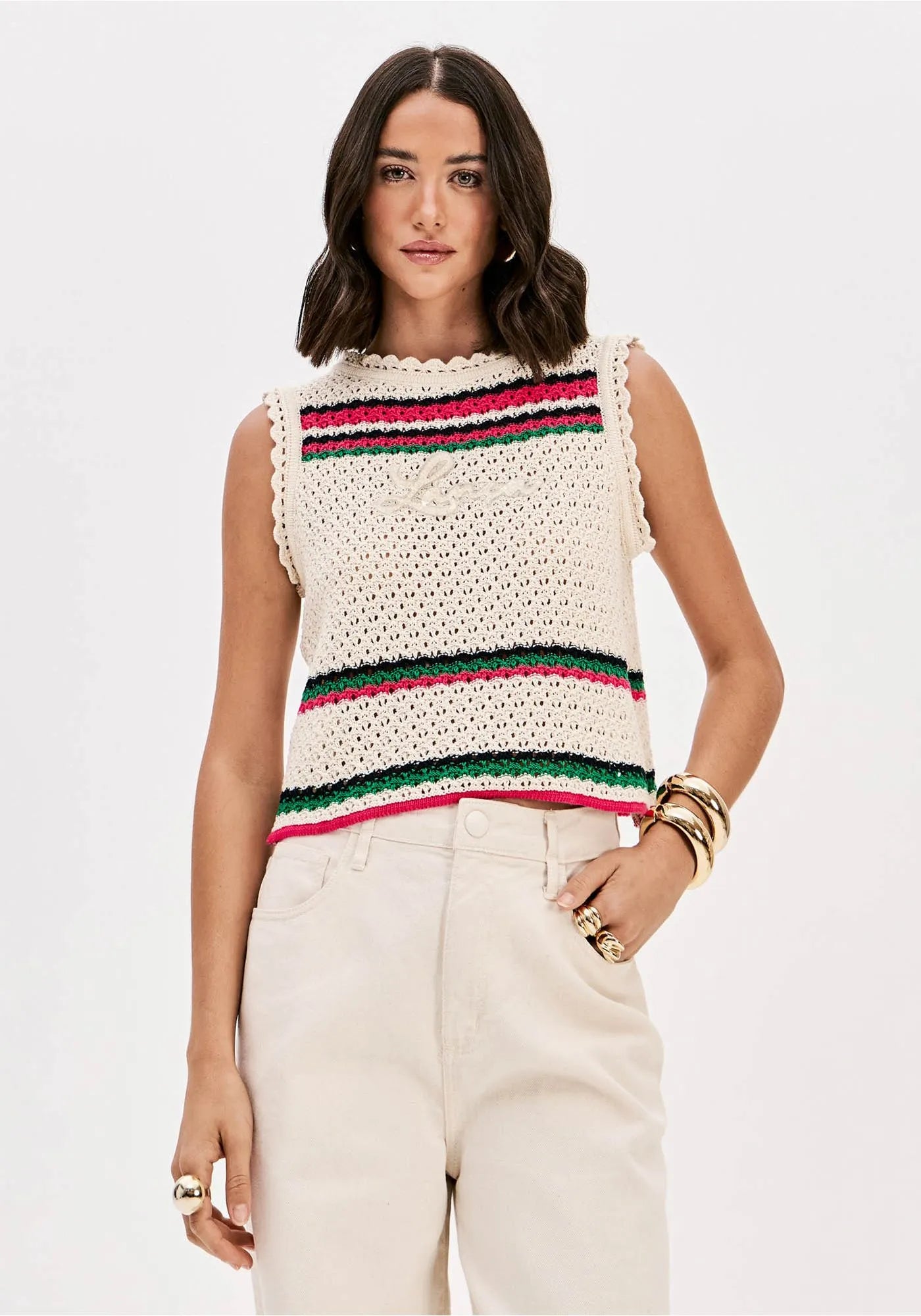 Blusa De Tricot Sem Manga