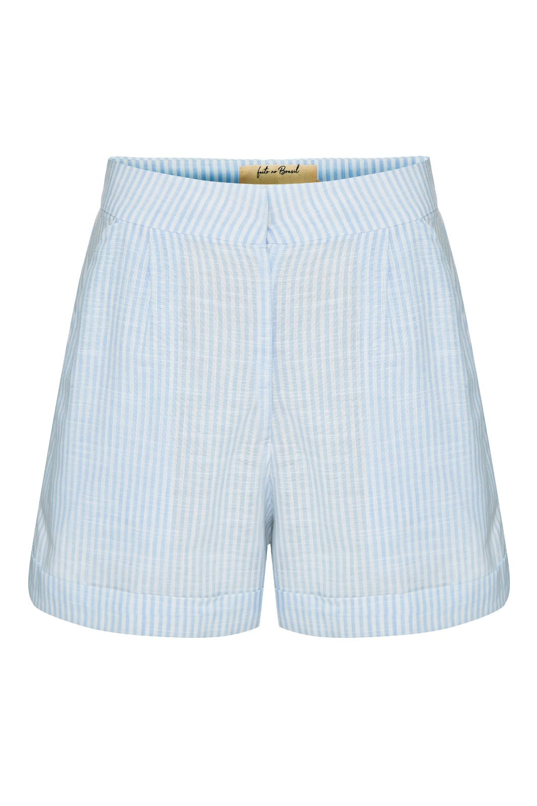 Short Prosa Listrado Azul Claro