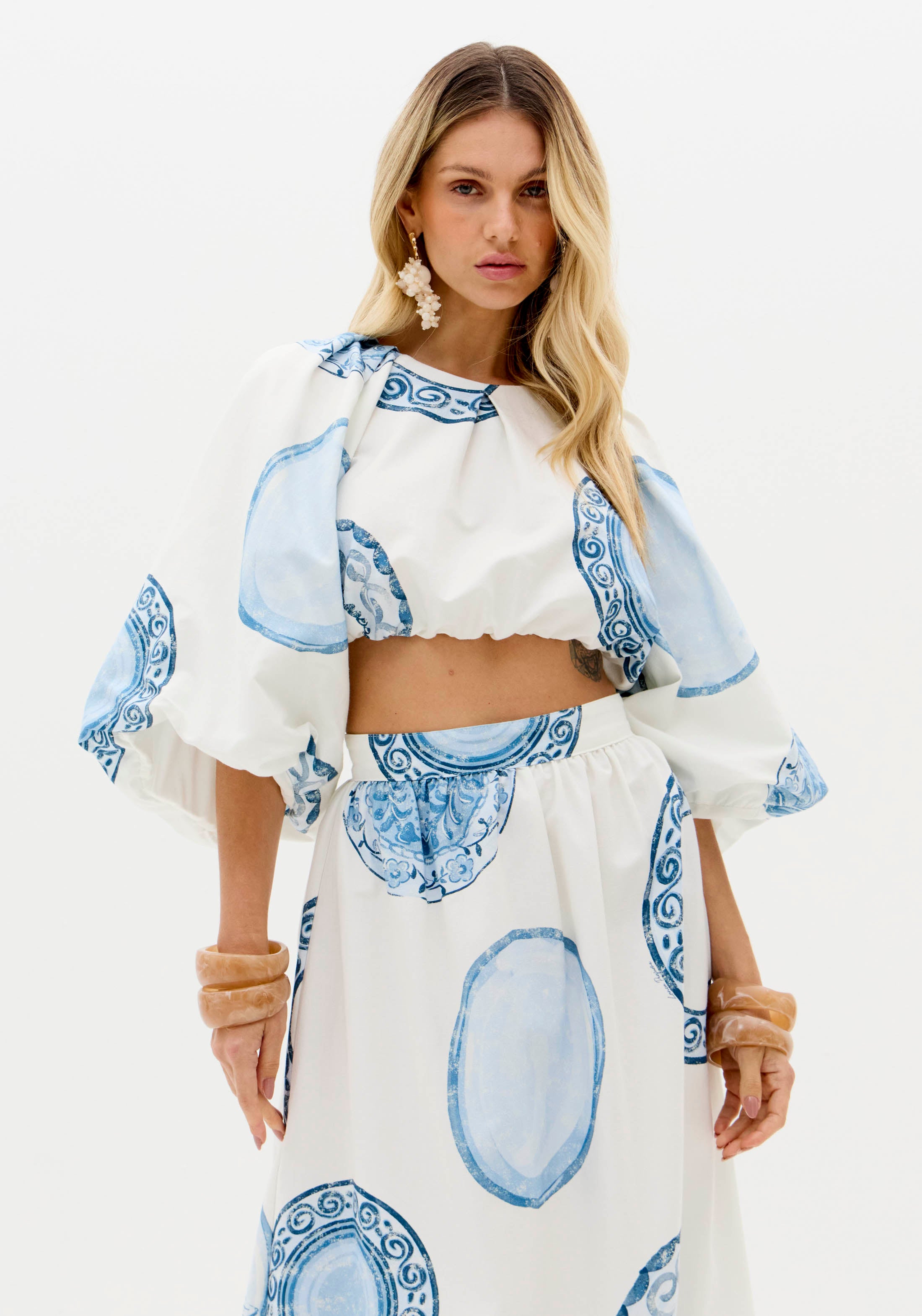 Blusa Balonê Estampada