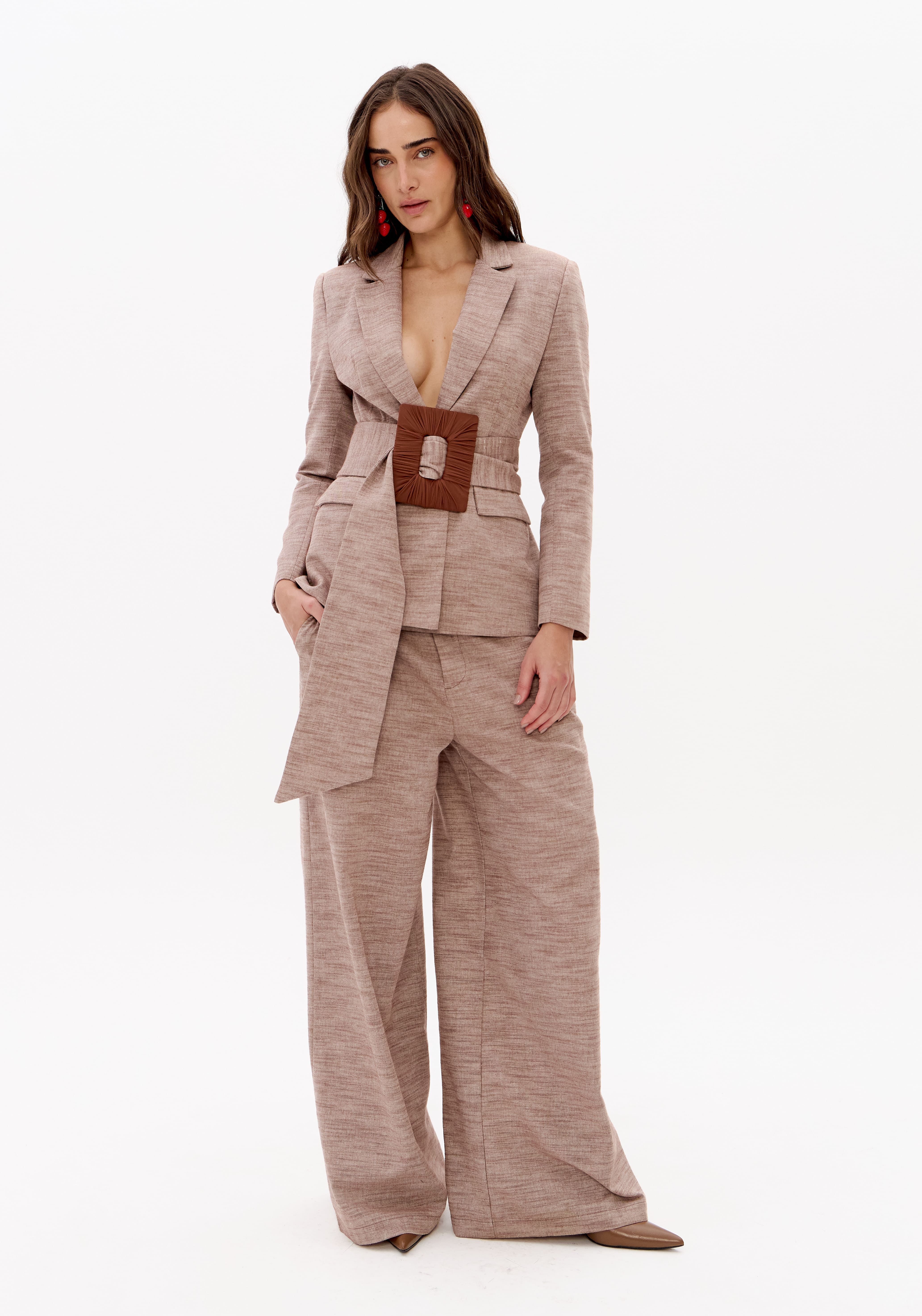 Calça Pantalona Cintura Alta
