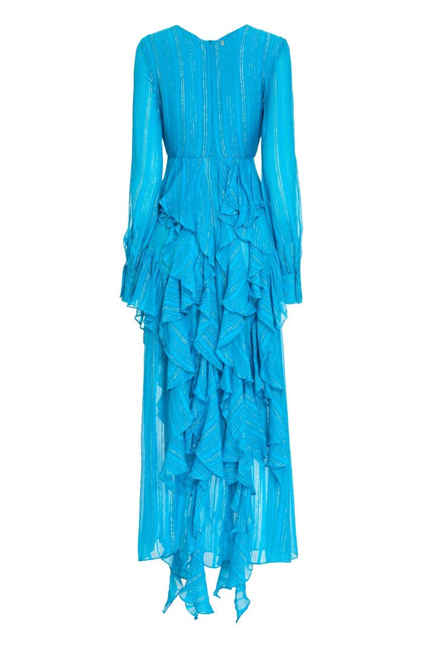 Vestido Café Azul Ceruleo