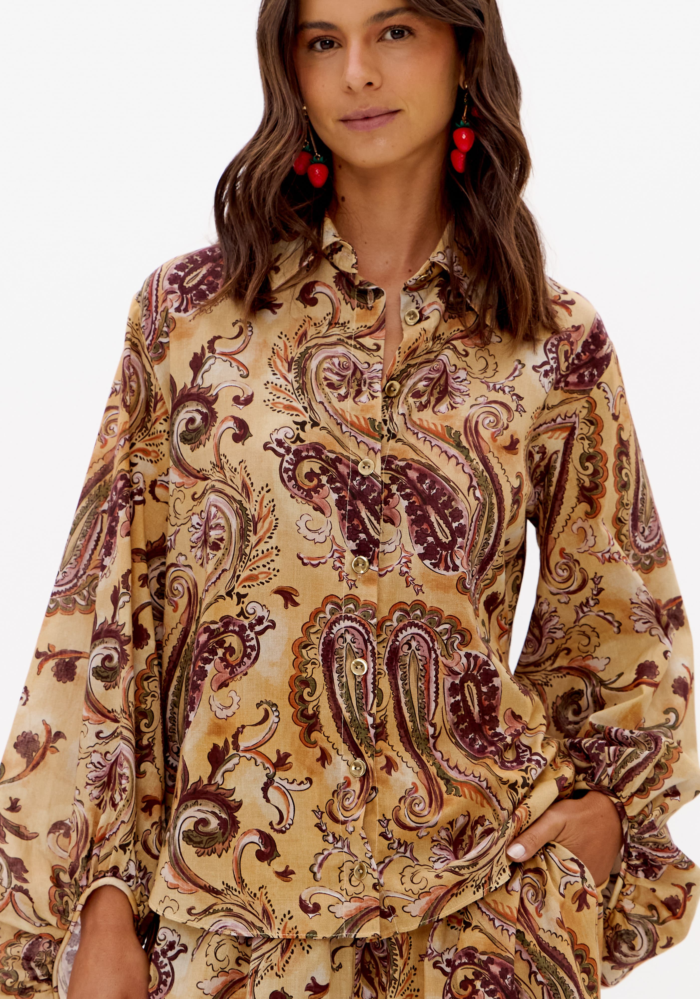 Camisa Manga Longa Estampada