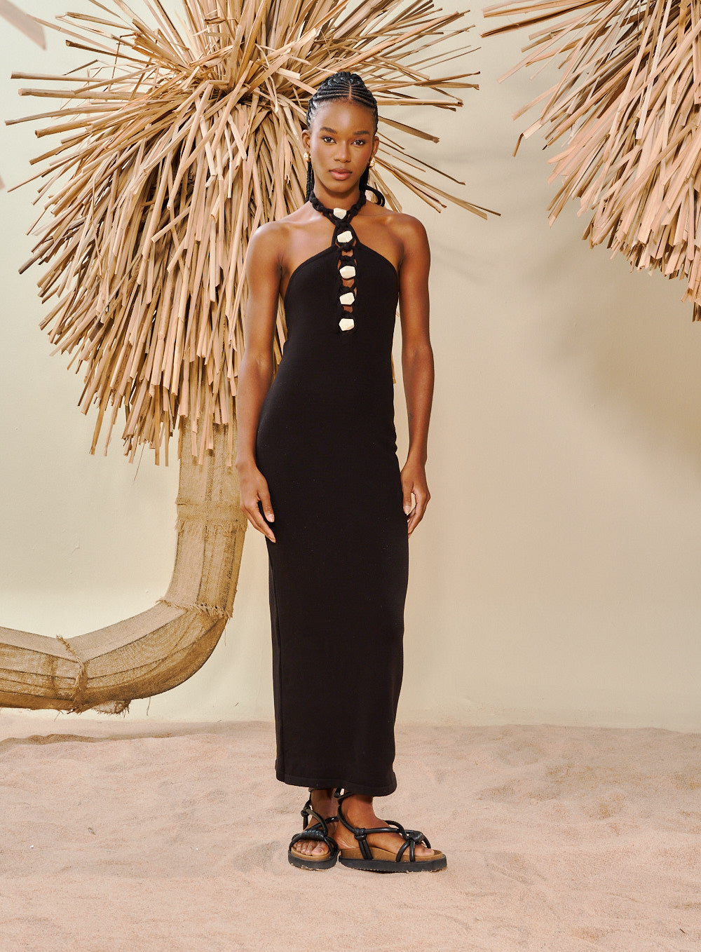 Vestido Tricô Preto