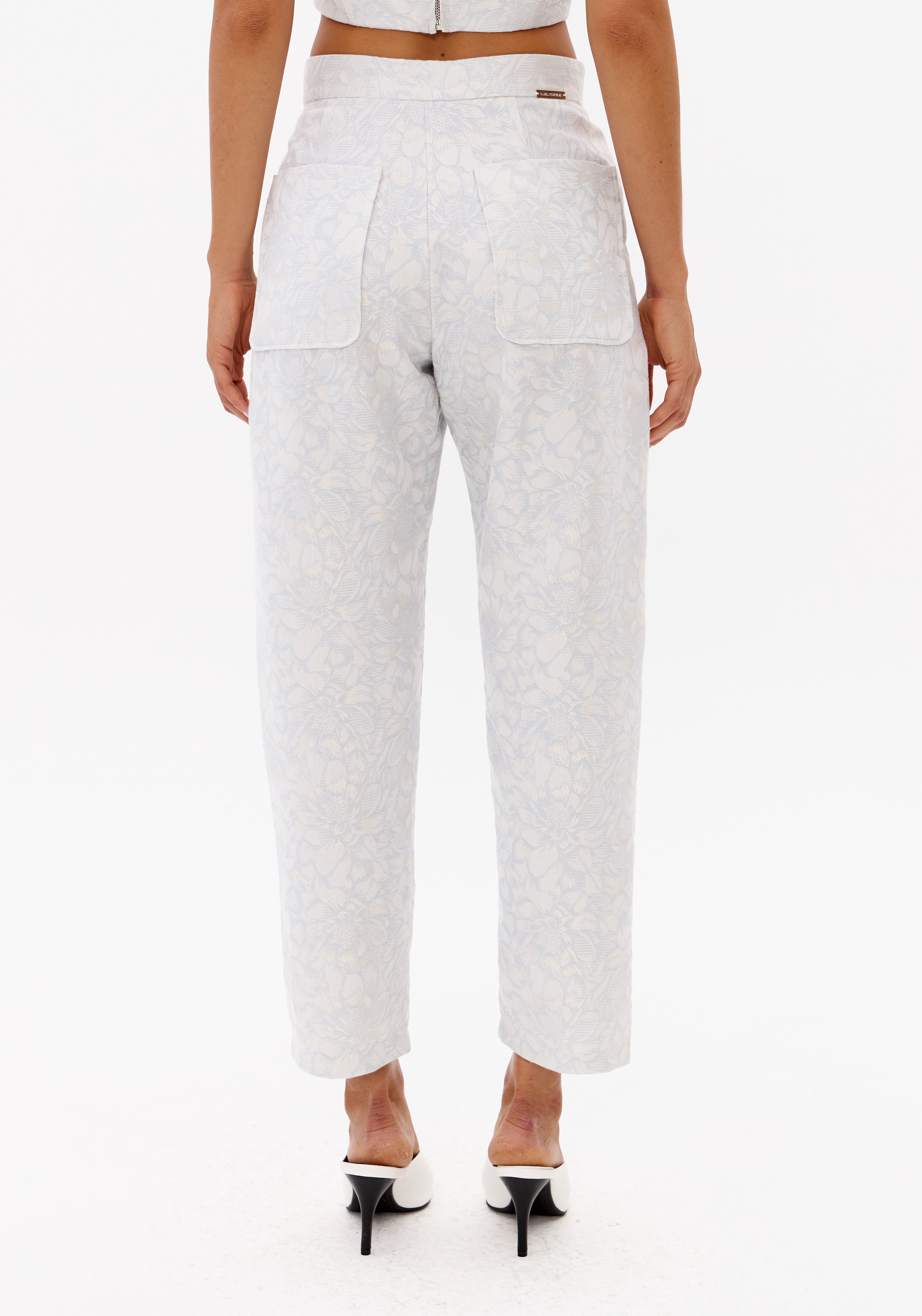 Calça Baggy Jacquard Estampado