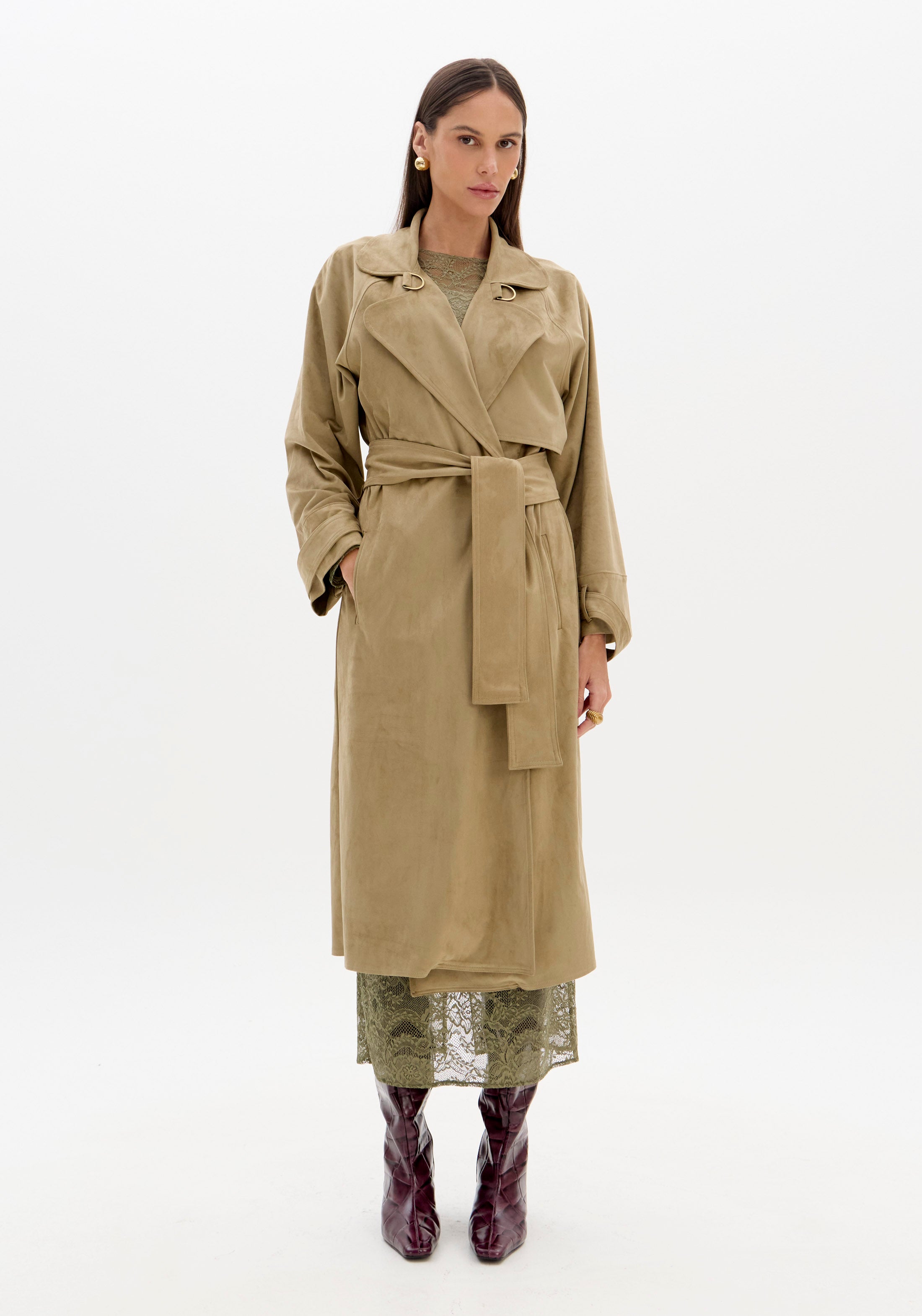 Sobretudo Trench Coat Alongado