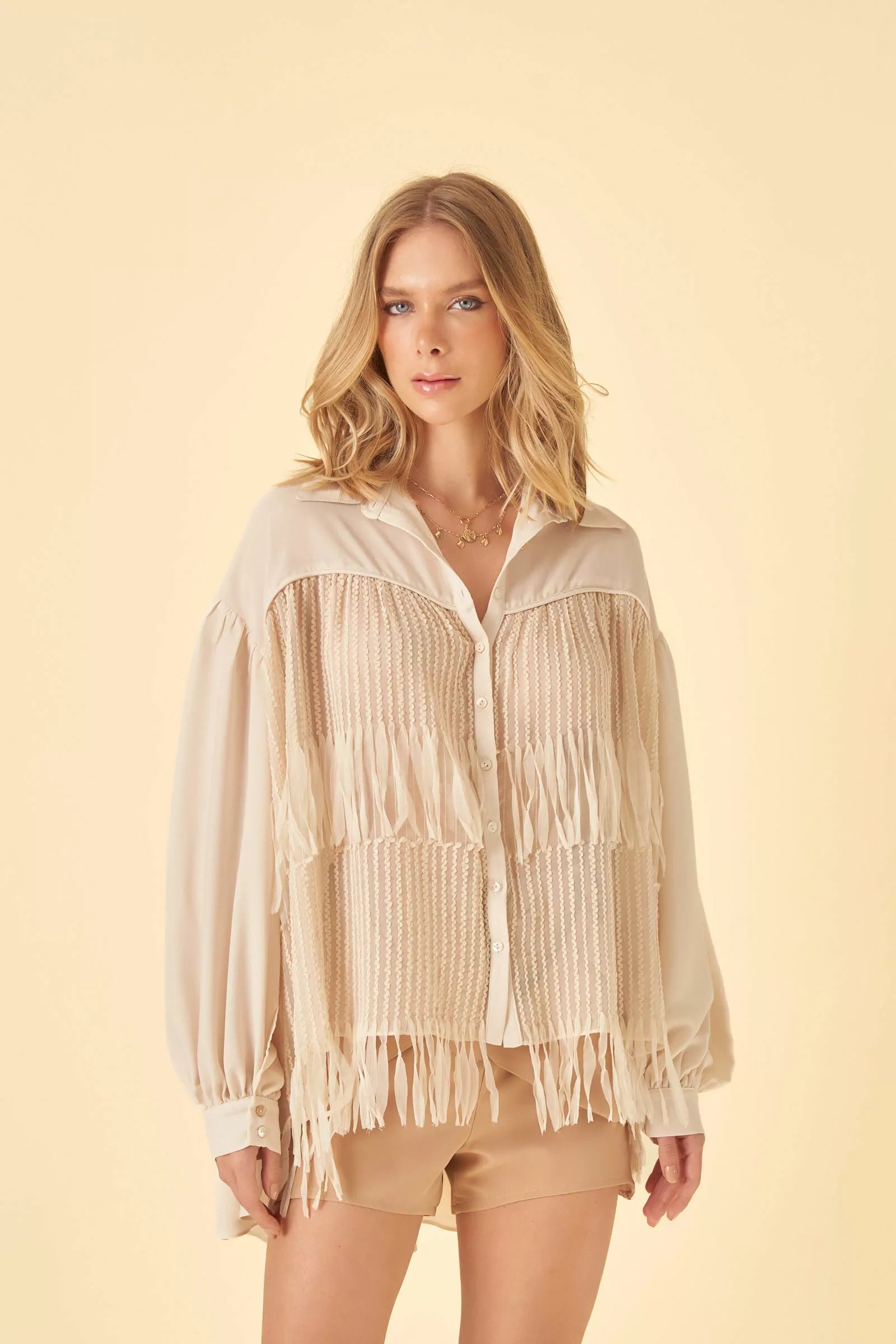 Camisa Franjas Naturaleza