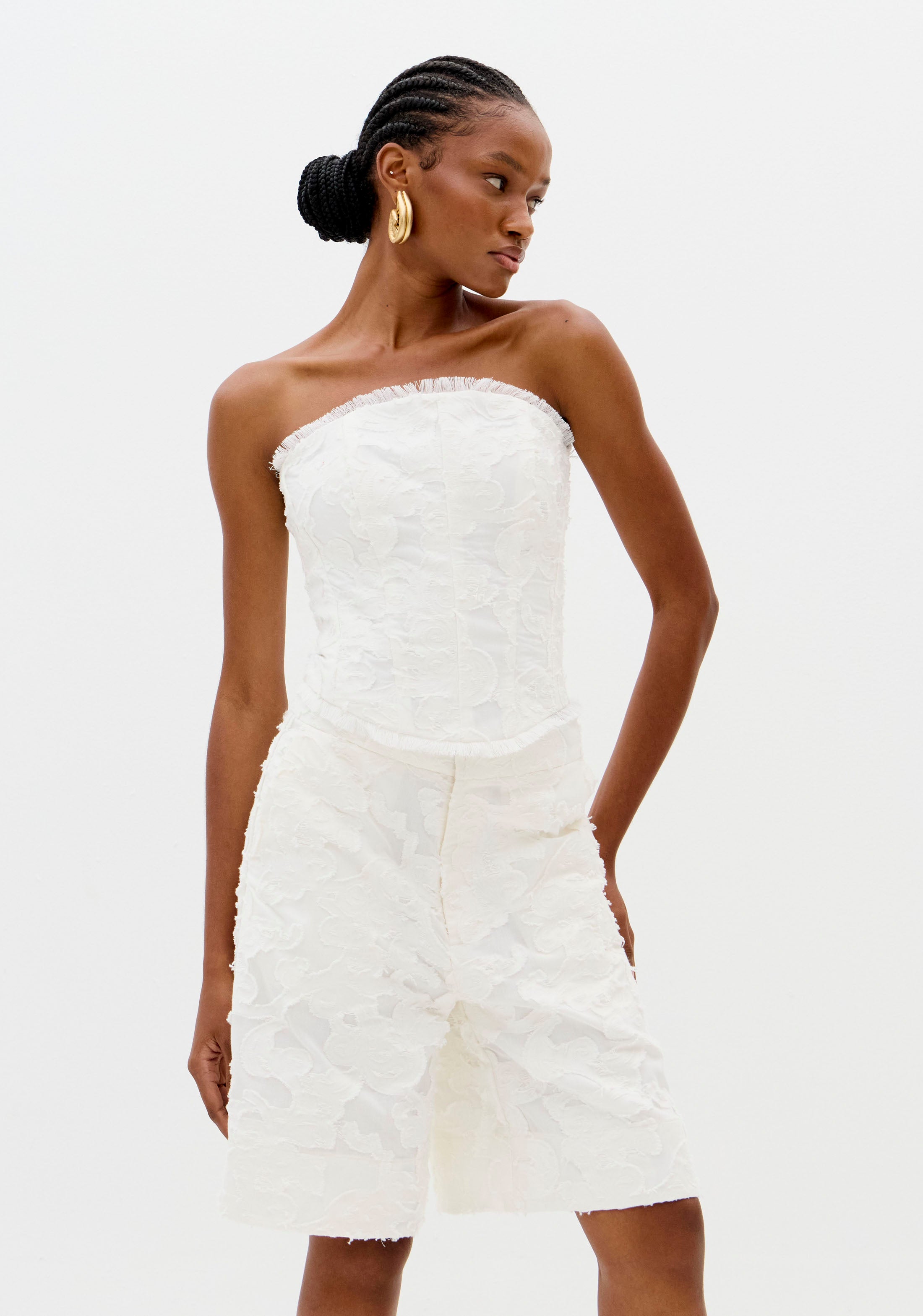 Blusa Corset Jacquard