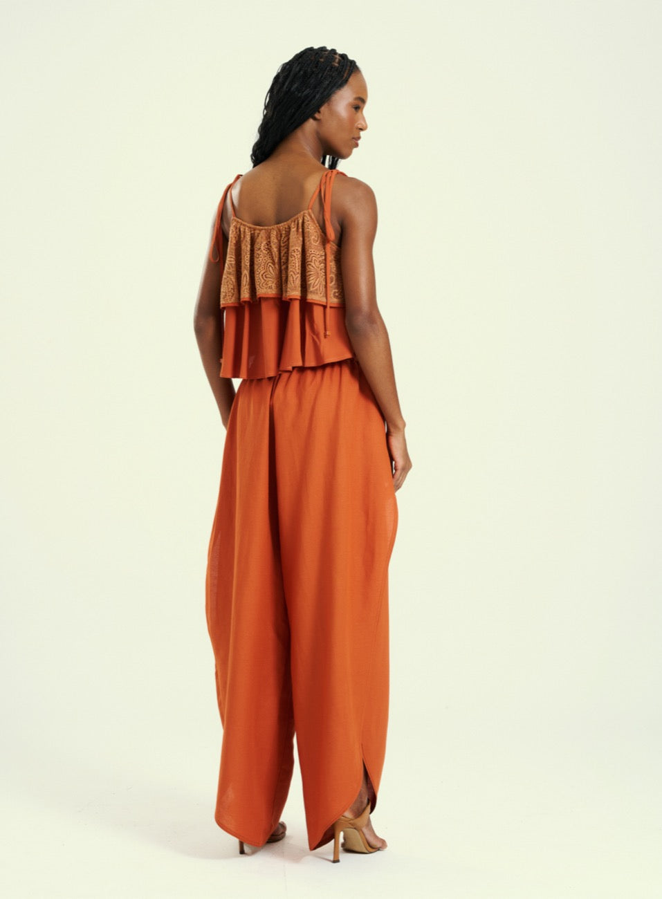 Calça Linho Marrom Caramel