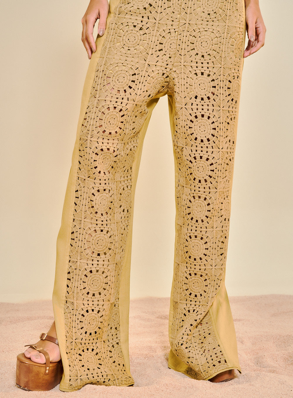 Calça Linho Verde Raffia