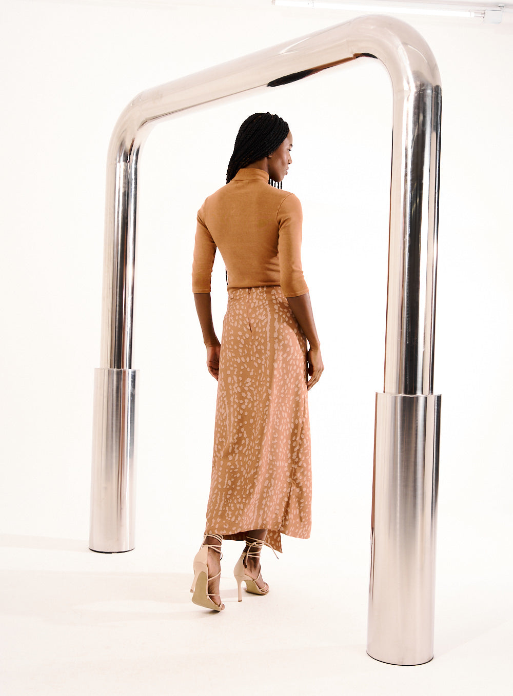 Saia Estampada Fox Brown