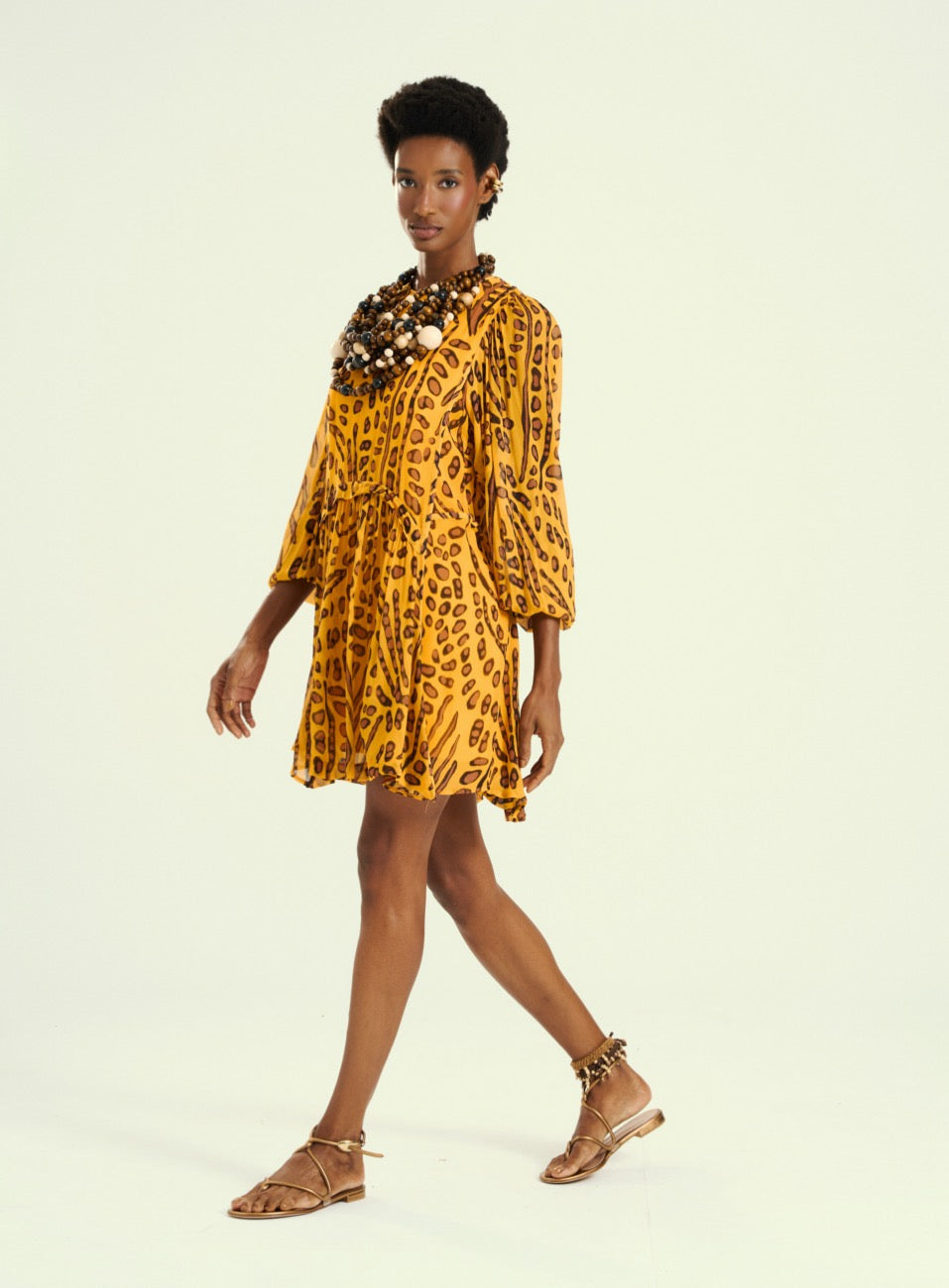 Vestido Estampado Jungle Gold