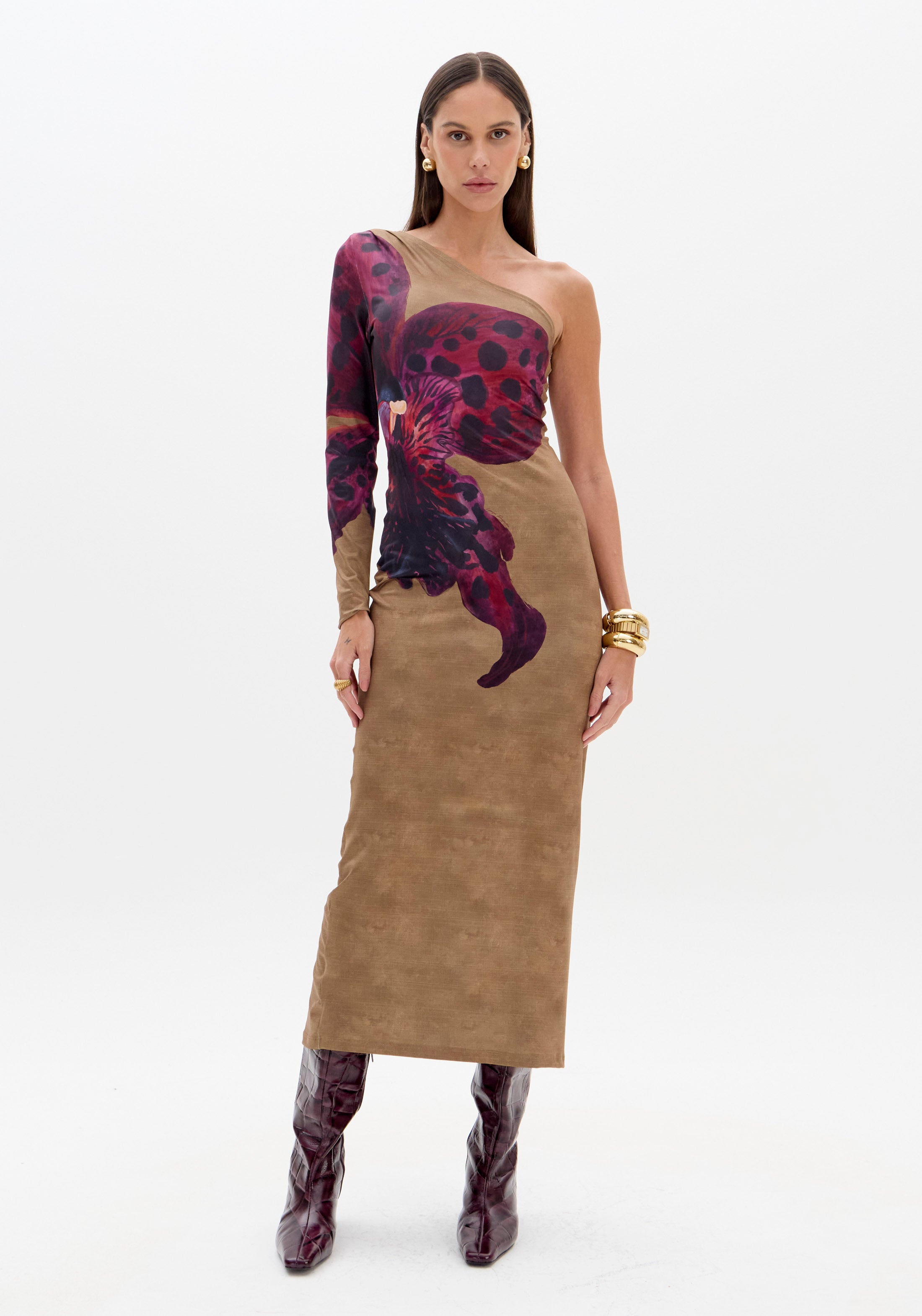 Vestido Super Midi Estampado