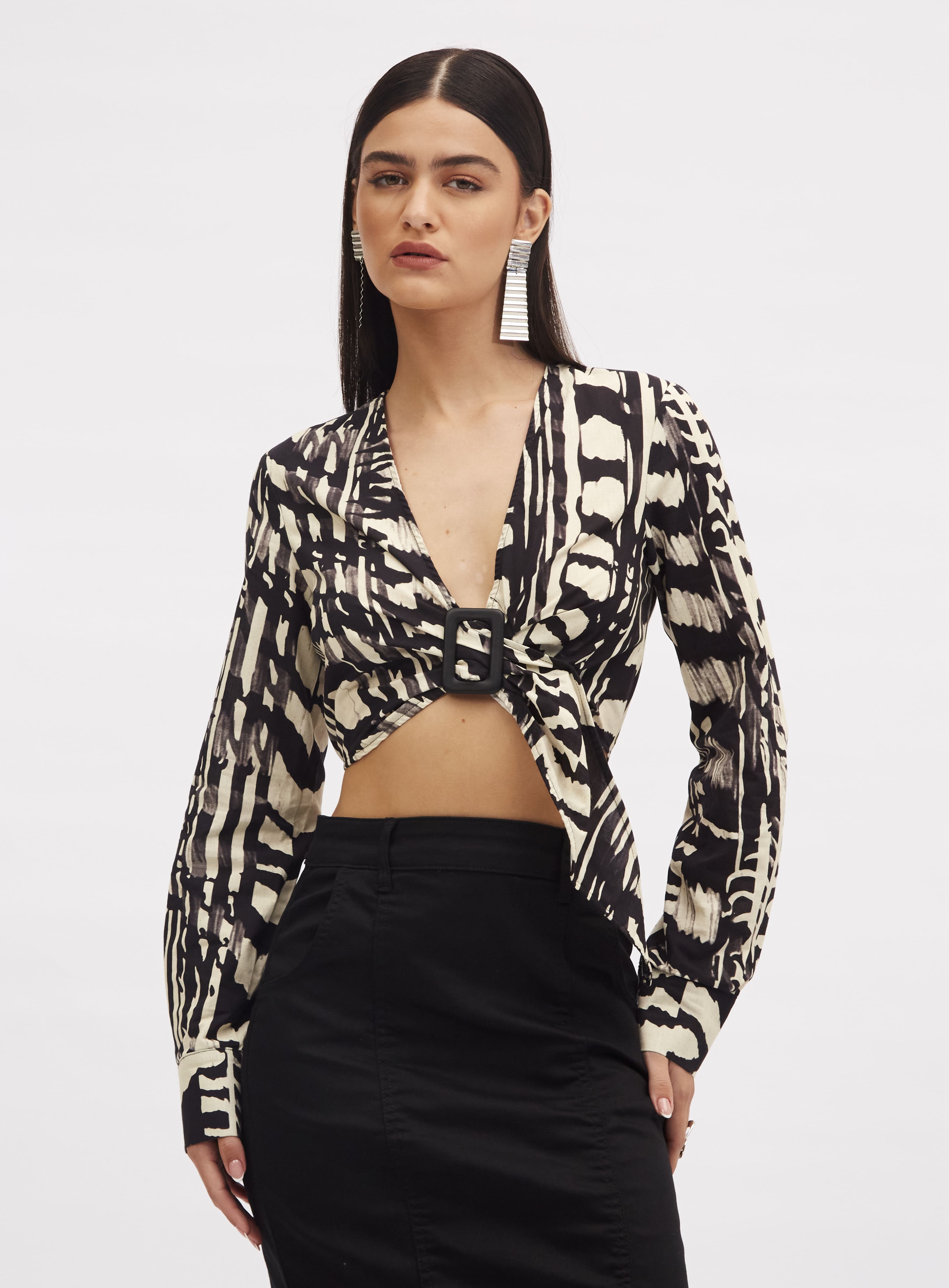 Blusa Estampada Abstrata