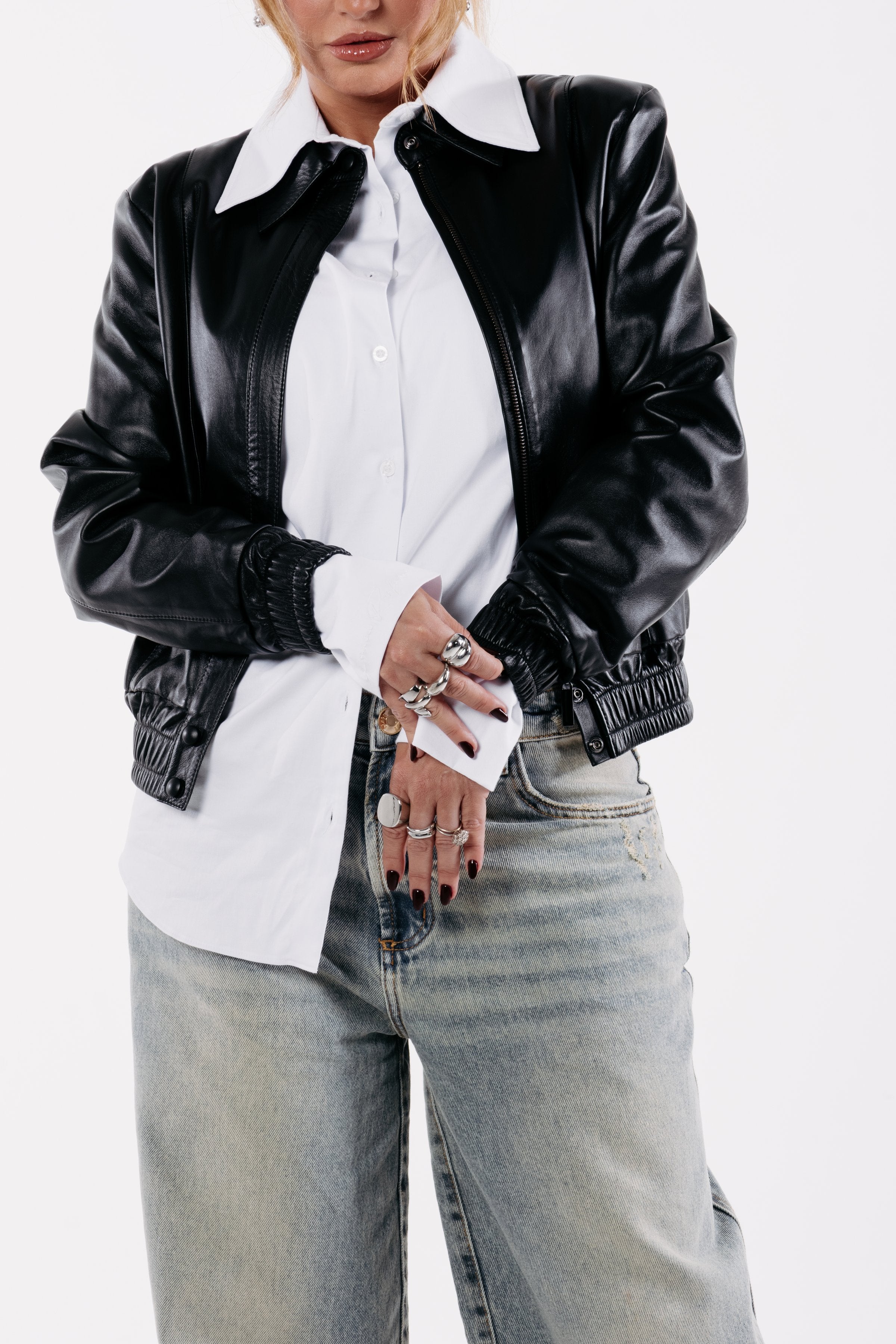 Jaqueta Bomber Preta