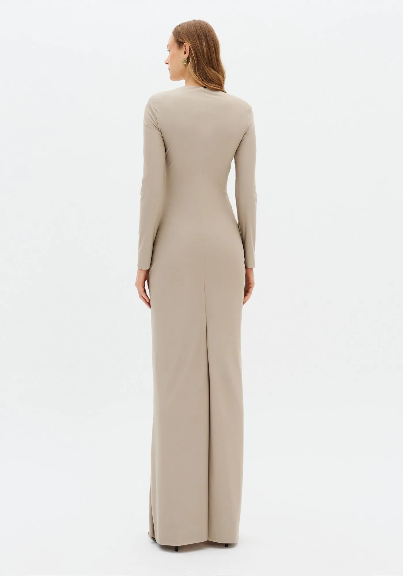 Vestido Manga Longa Com Corrente