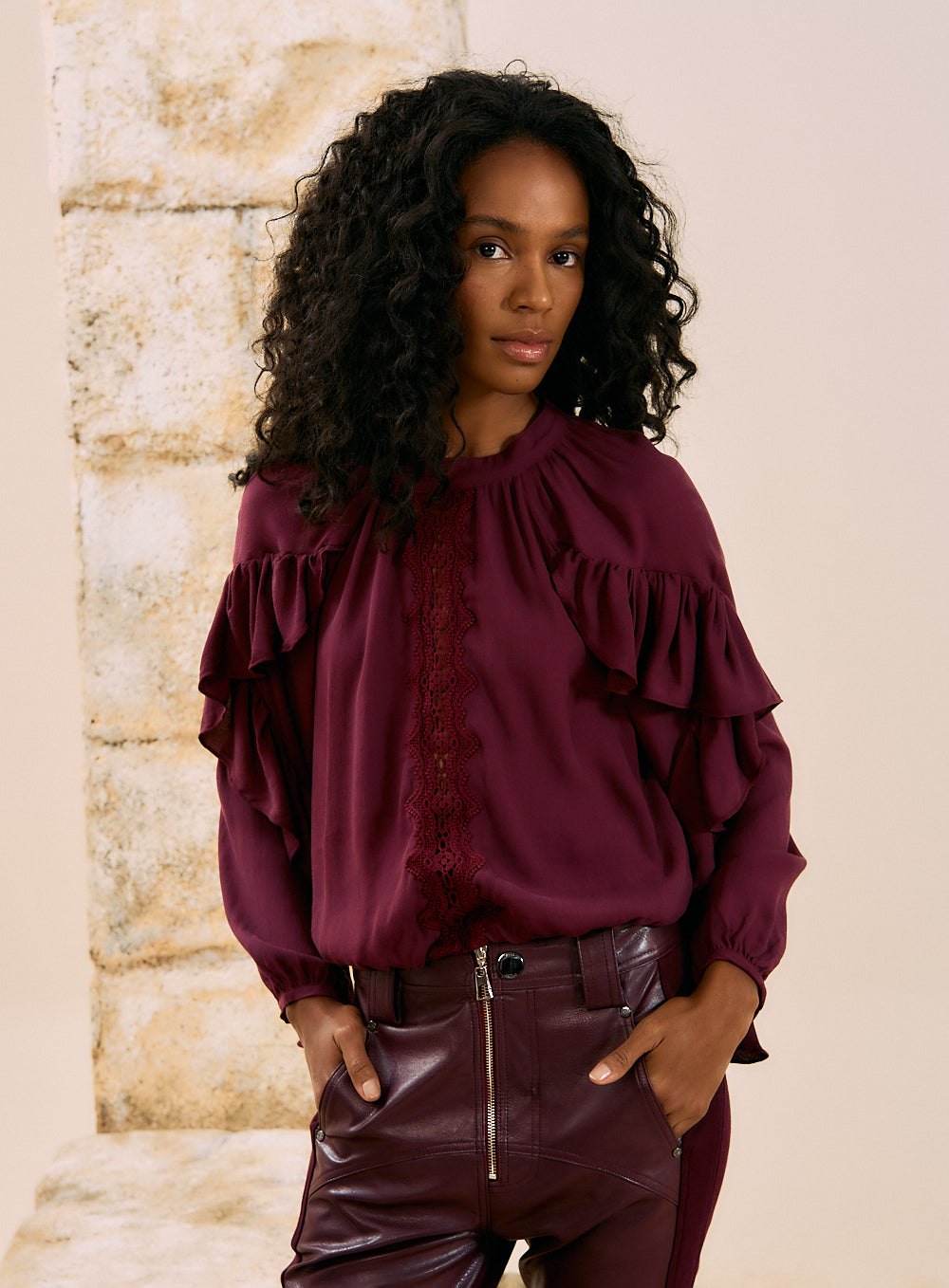 Blusa Bordo Mistery
