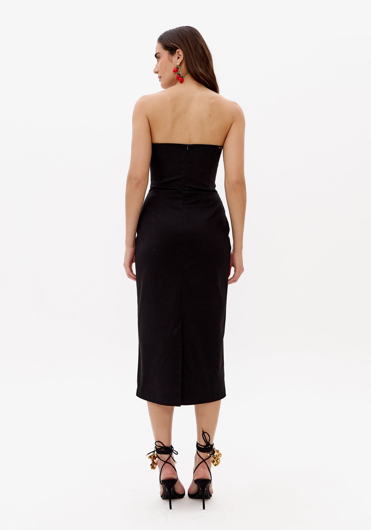 Vestido Midi Com Bordado
