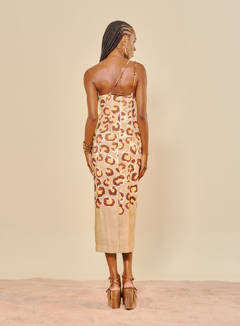 Vestido Linho Estampado Savage