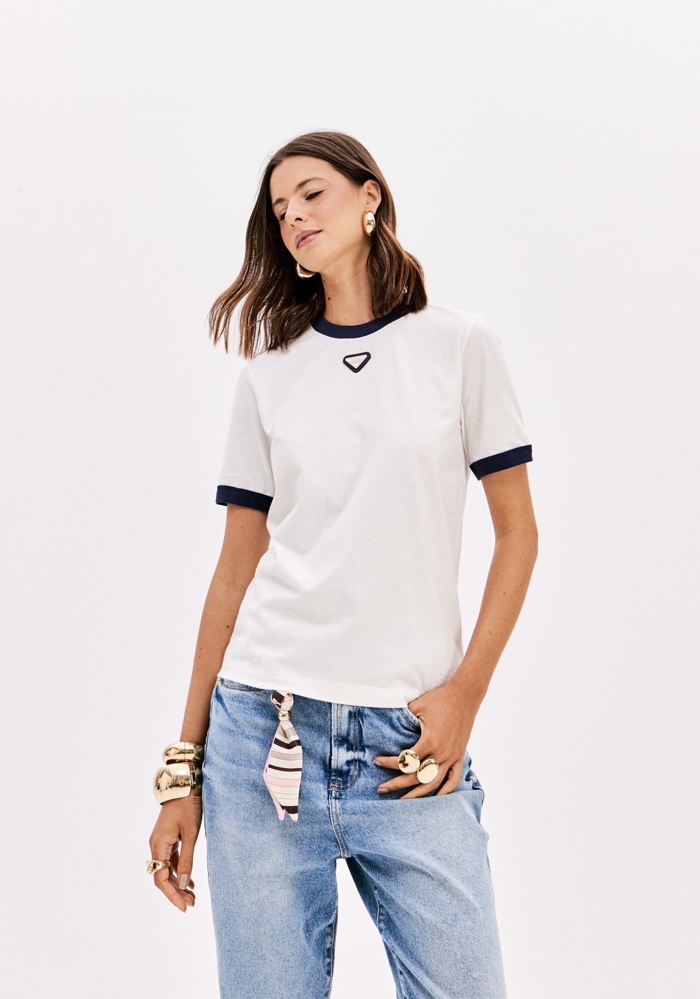 Blusa T-Shirt Baby Look Manga Curta