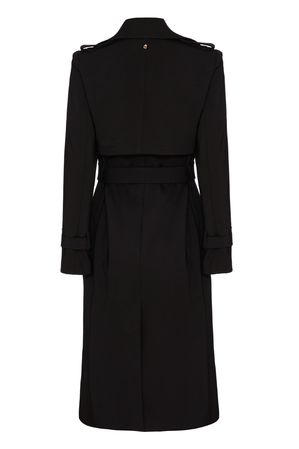 Sobretudo Trench Coat Longo Preto