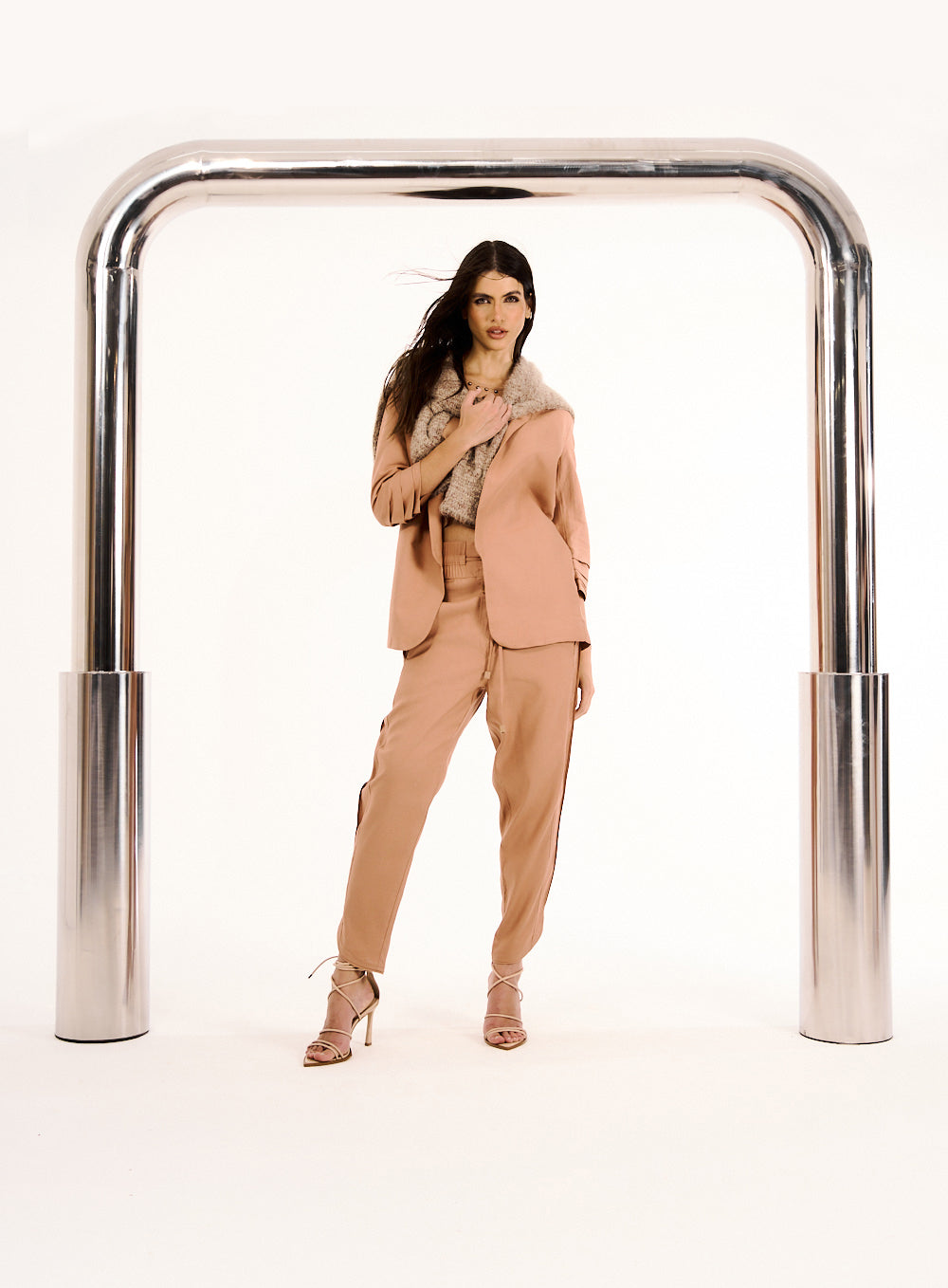Blazer Linho Marrom Terracota