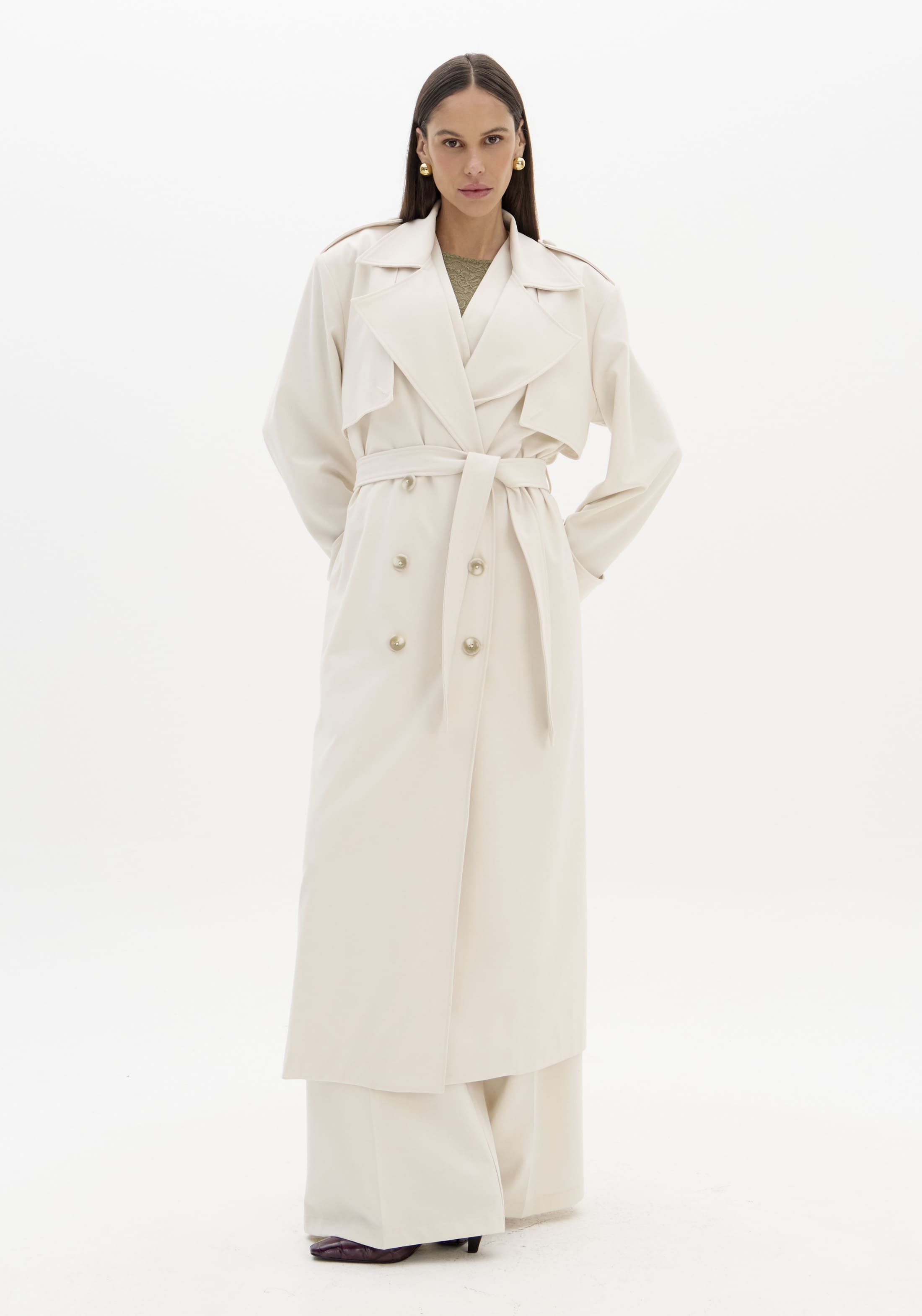 Sobretudo Trench Coat Alongado