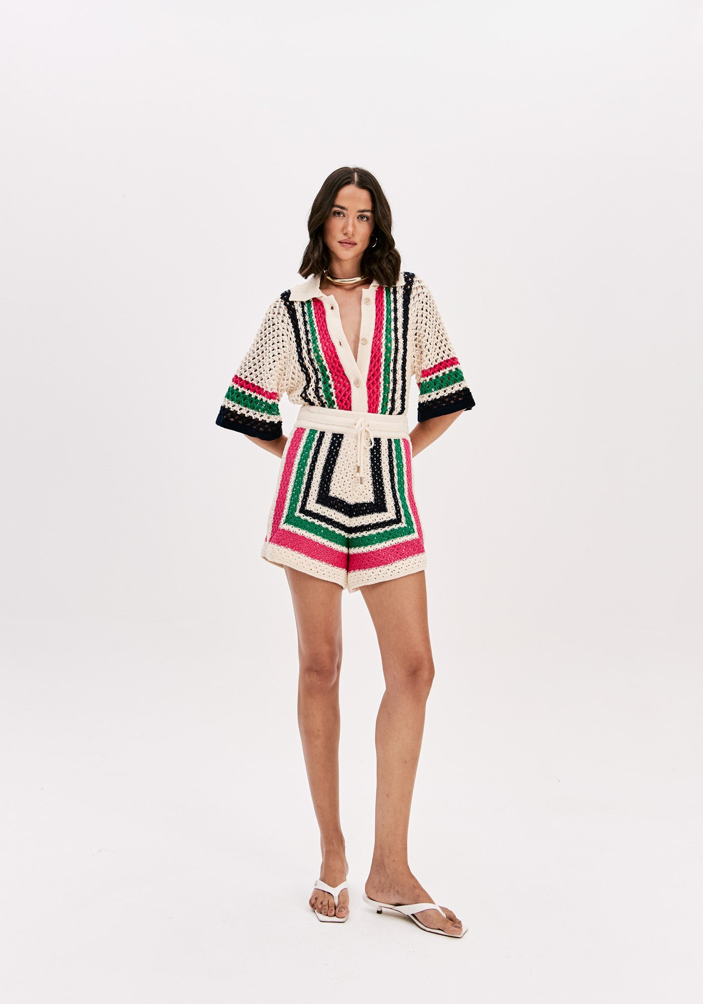 Short De Tricot Cintura Alta