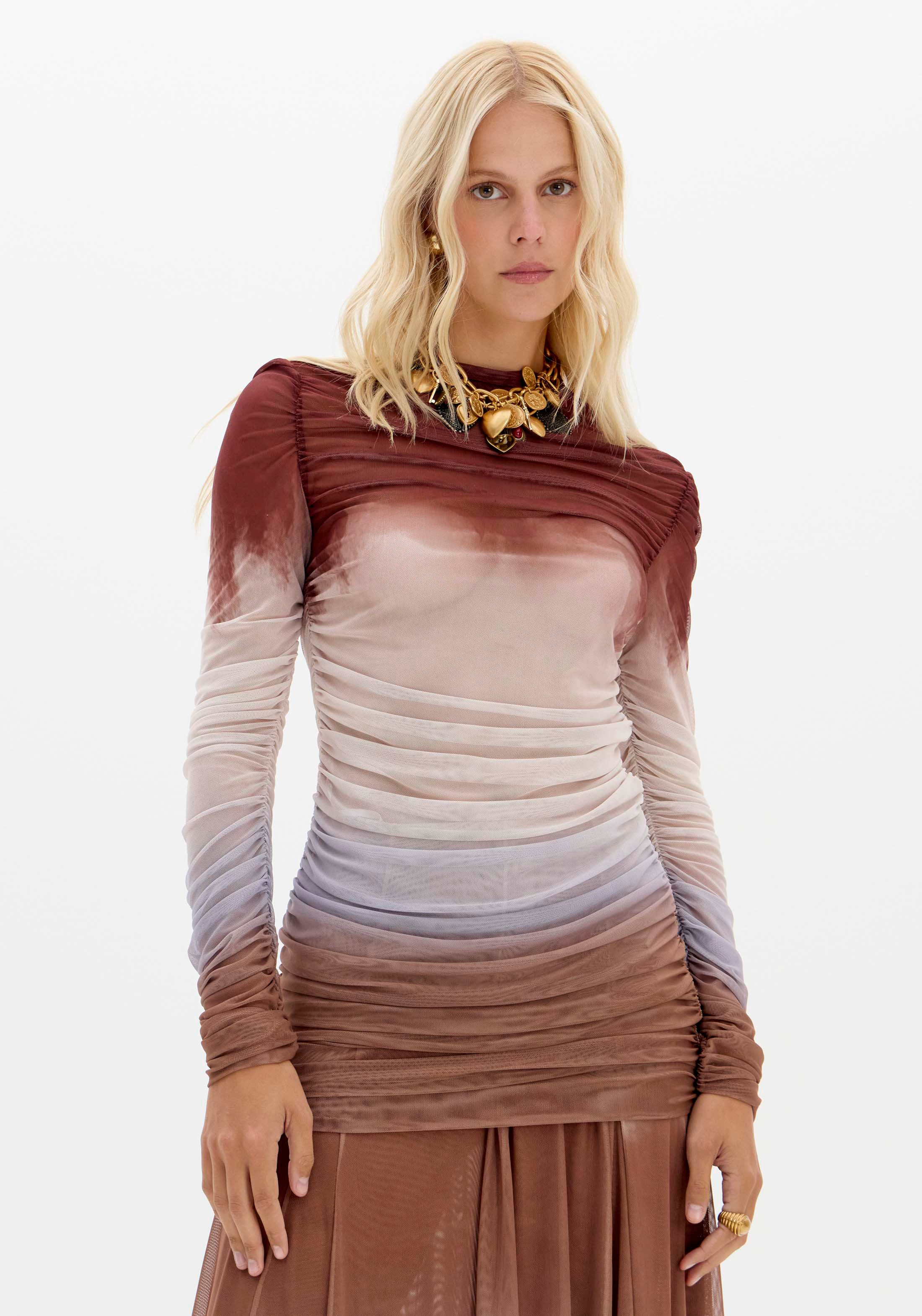 Blusa De Tule Alongada