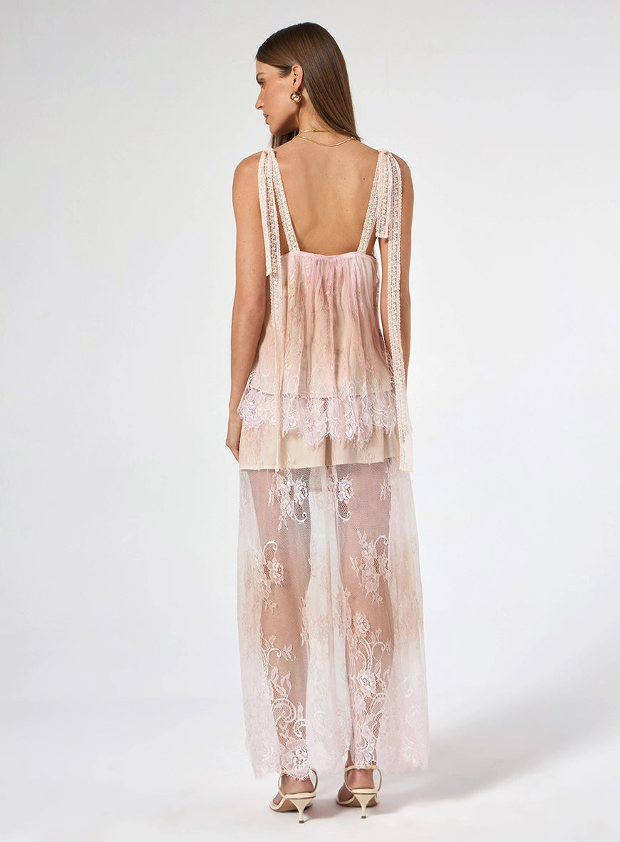 Conjunto Blusa e Saia Renda Tie Dye