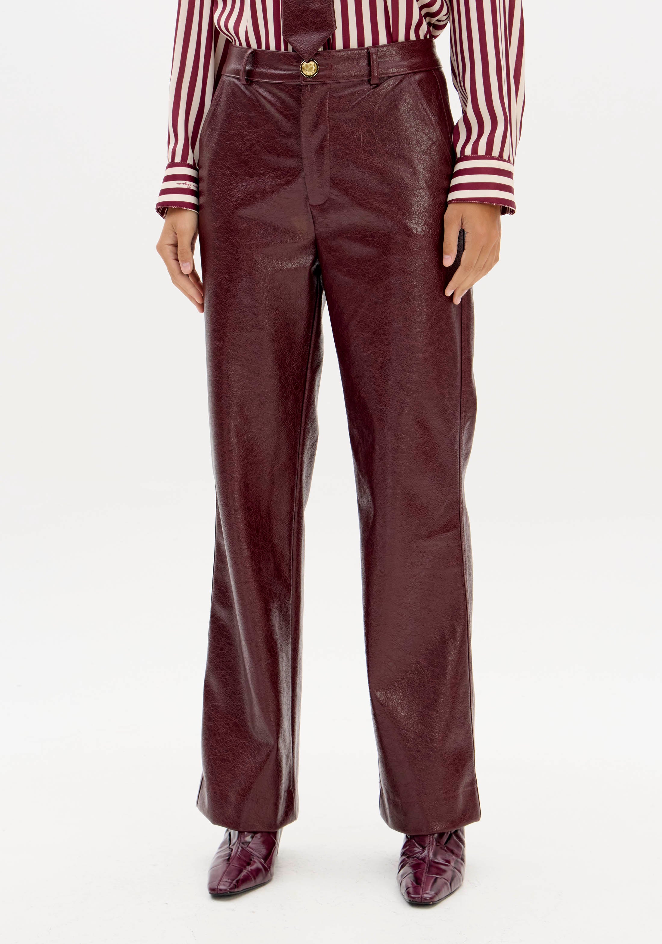 Calça Full Length Cintura Média