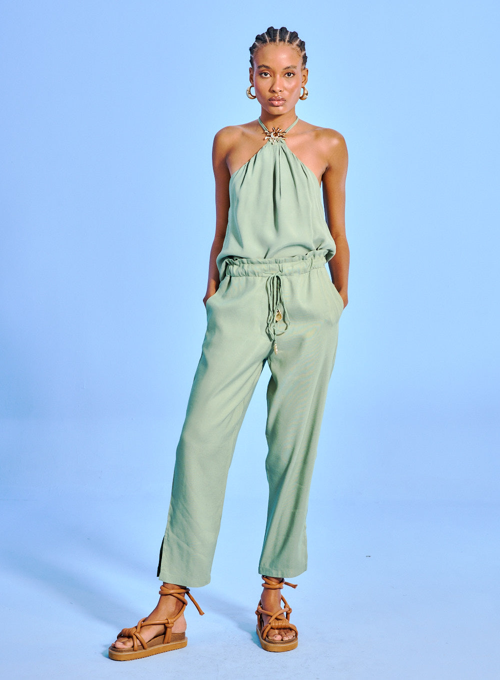 Calça Linho Verde Lennon