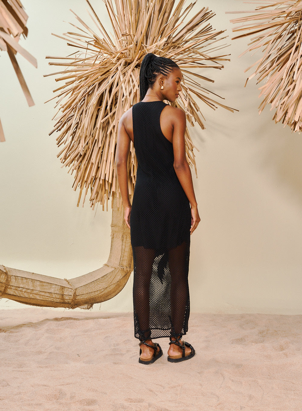 Vestido Renda Bordado Preto