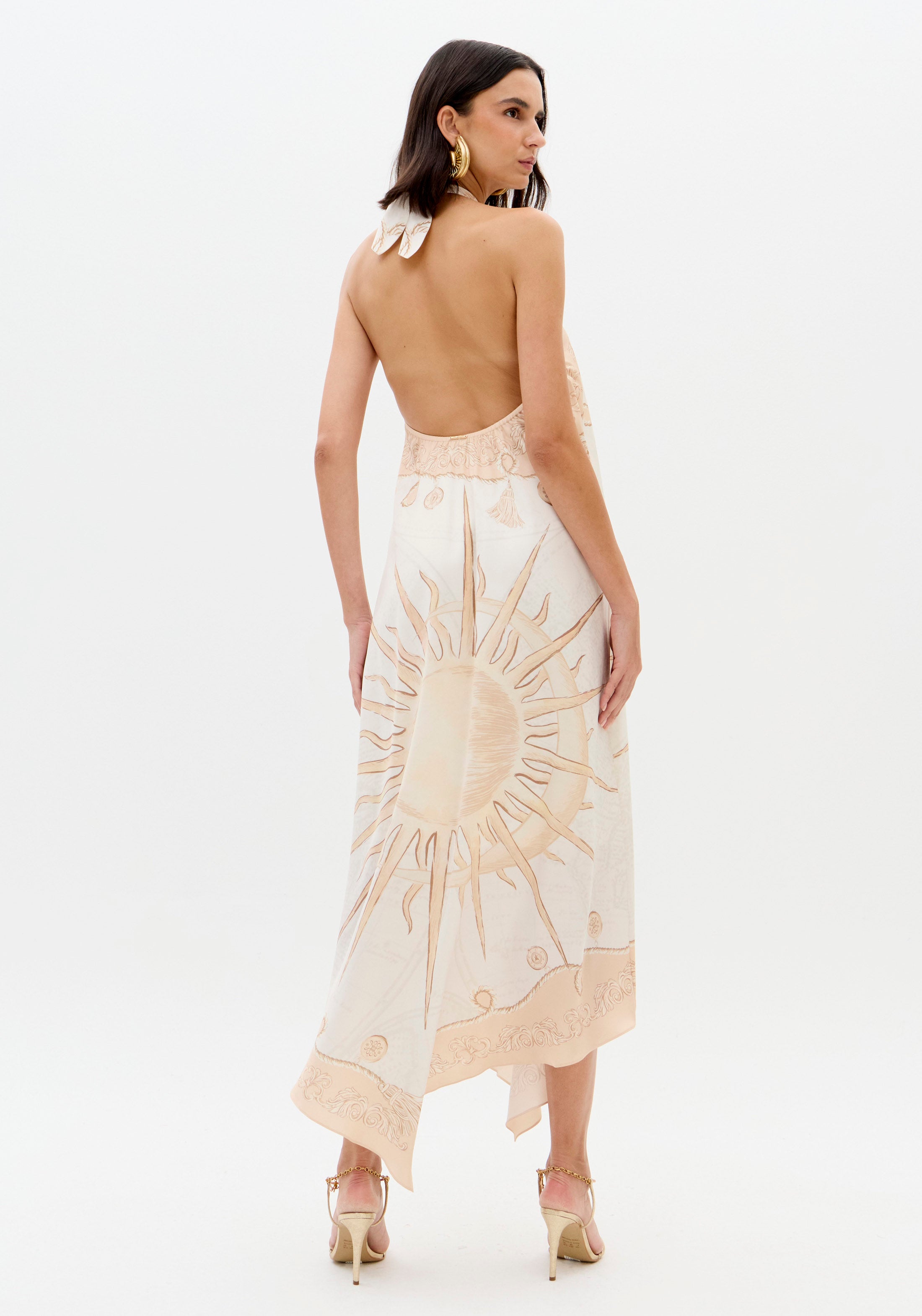 Vestido Super Midi Frente Única