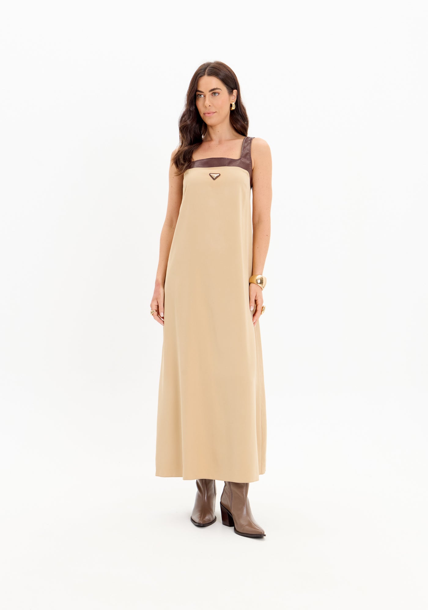 Vestido Super Midi Sem Manga