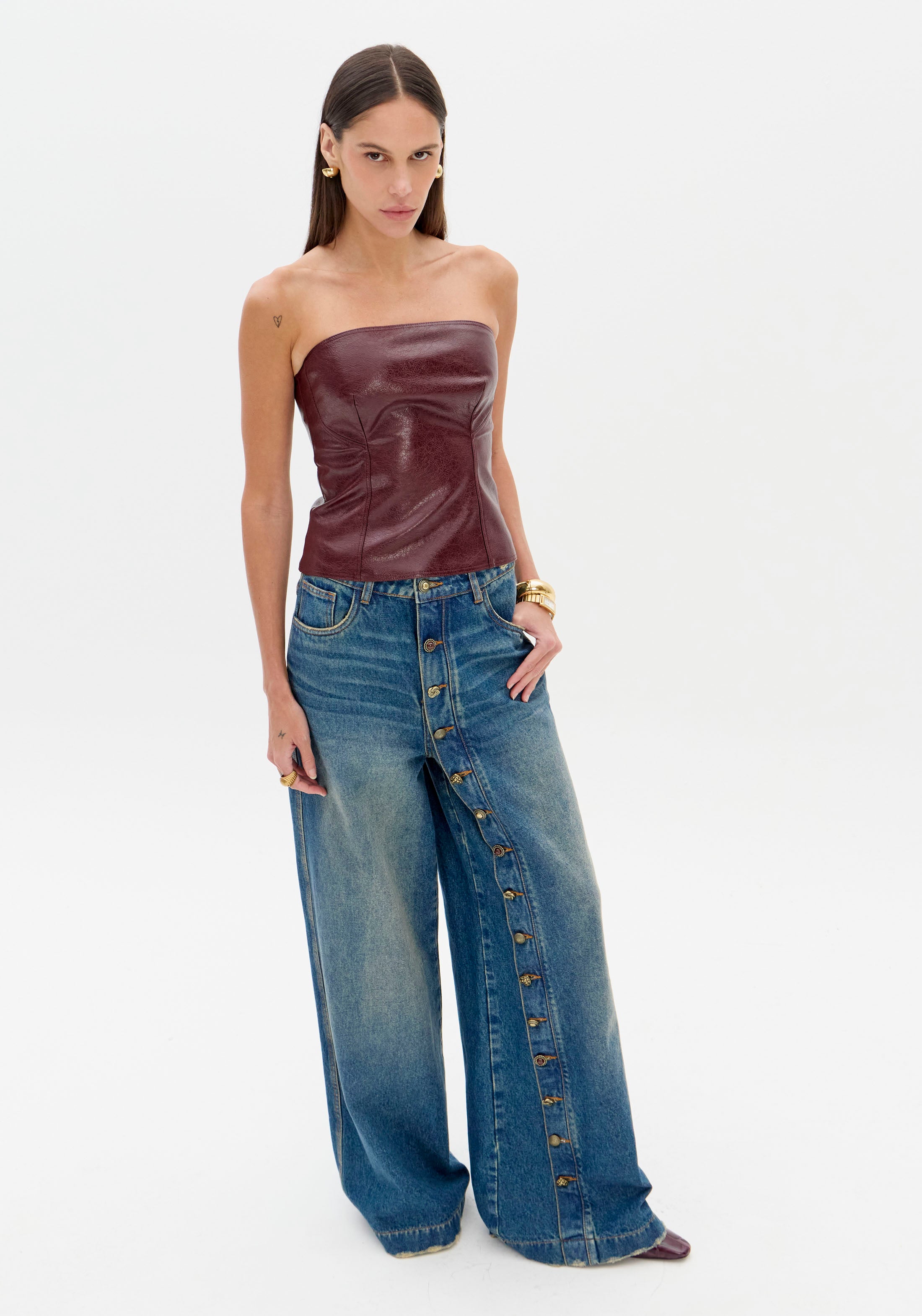 Calça Jeans Pantalona High