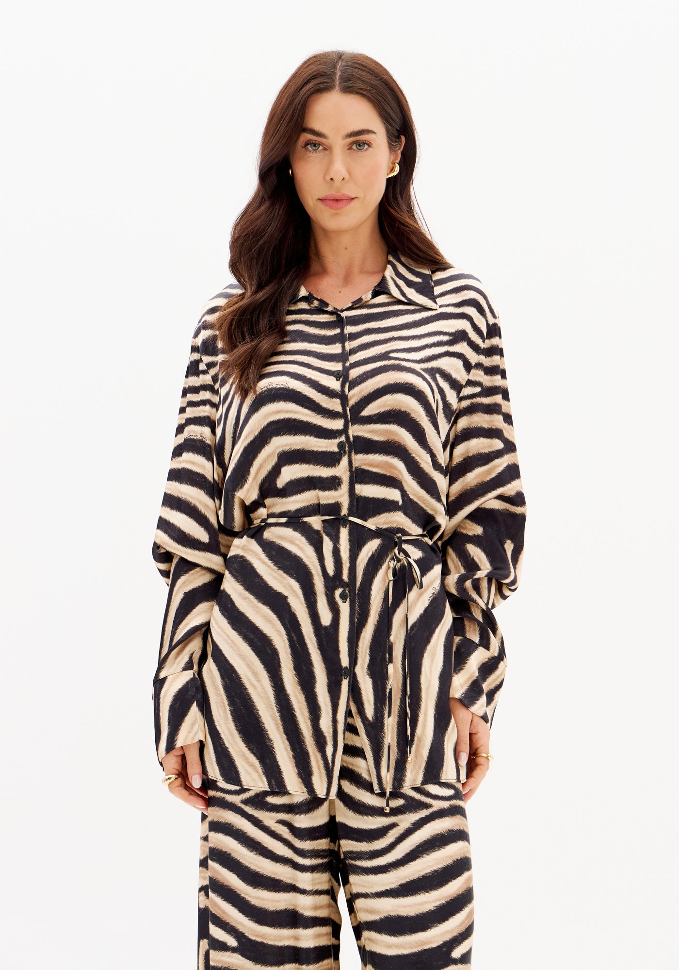 Camisa Estampada Com Amarração