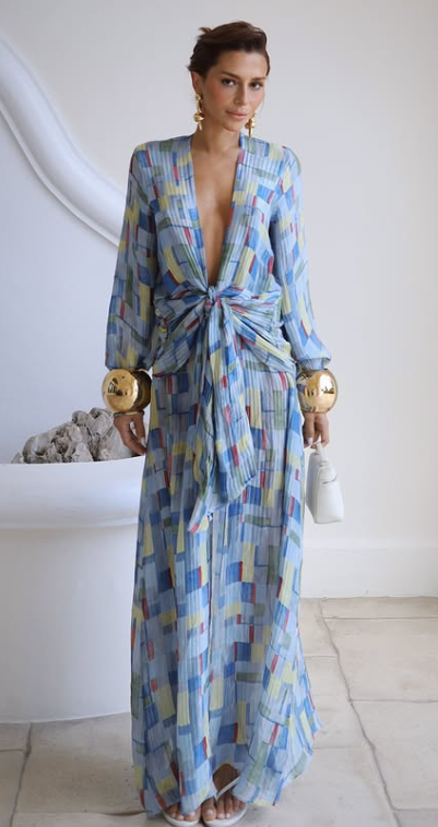 Túnica Colunas Estampada