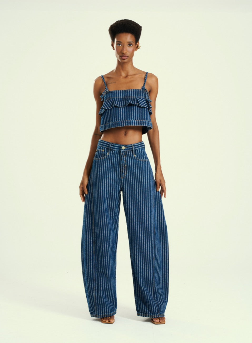 Top Jeans Listrado
