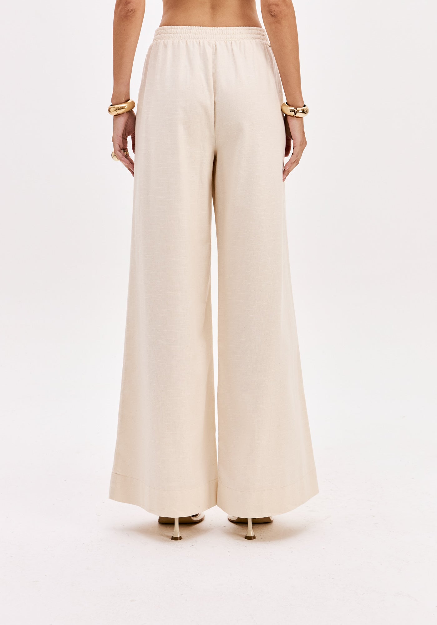 Calça Wide Leg Cintura Alta