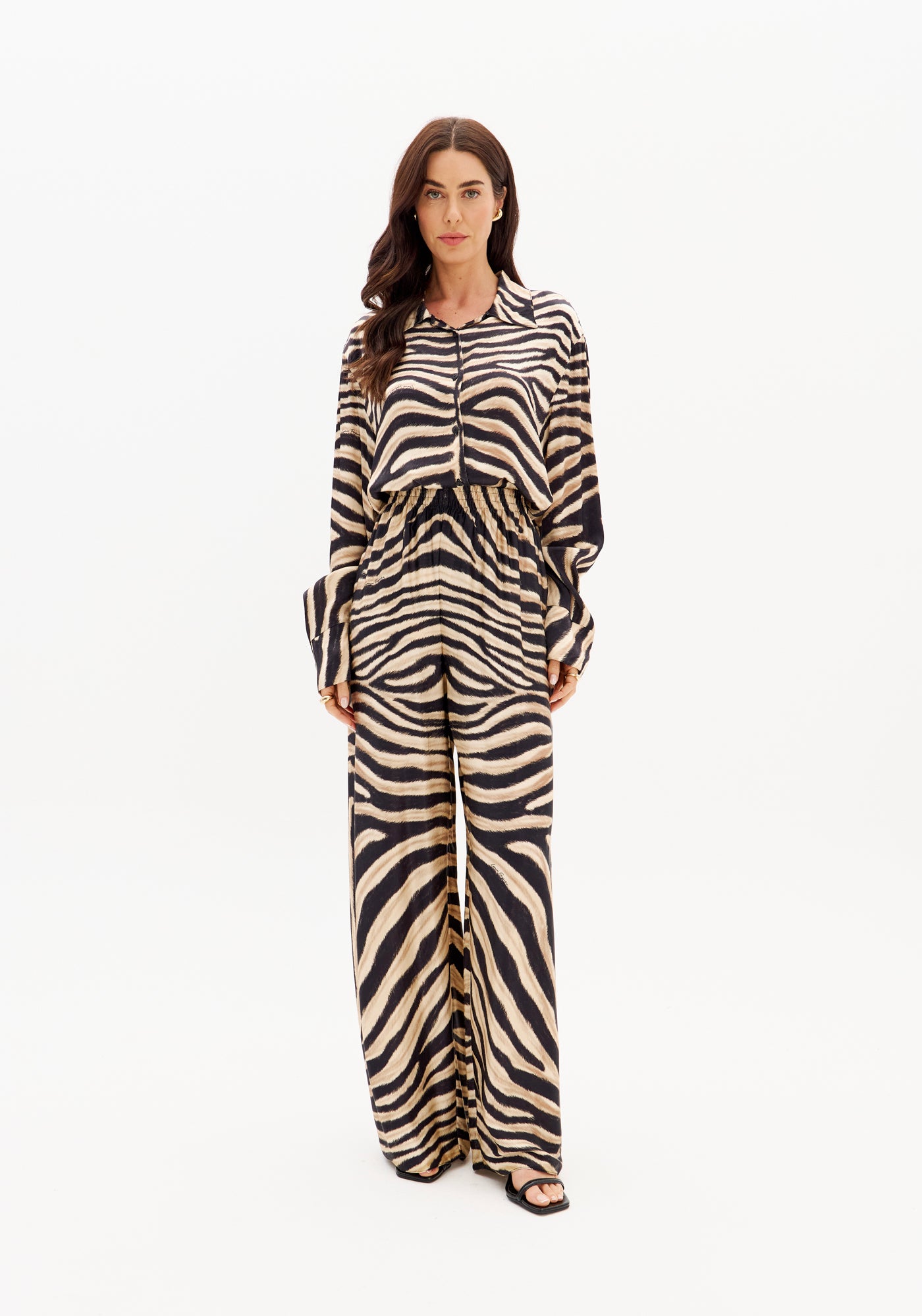 Calça Wide Leg Cintura Alta