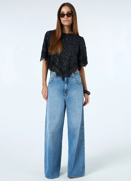 Blusa Pelerine Ponta Preto