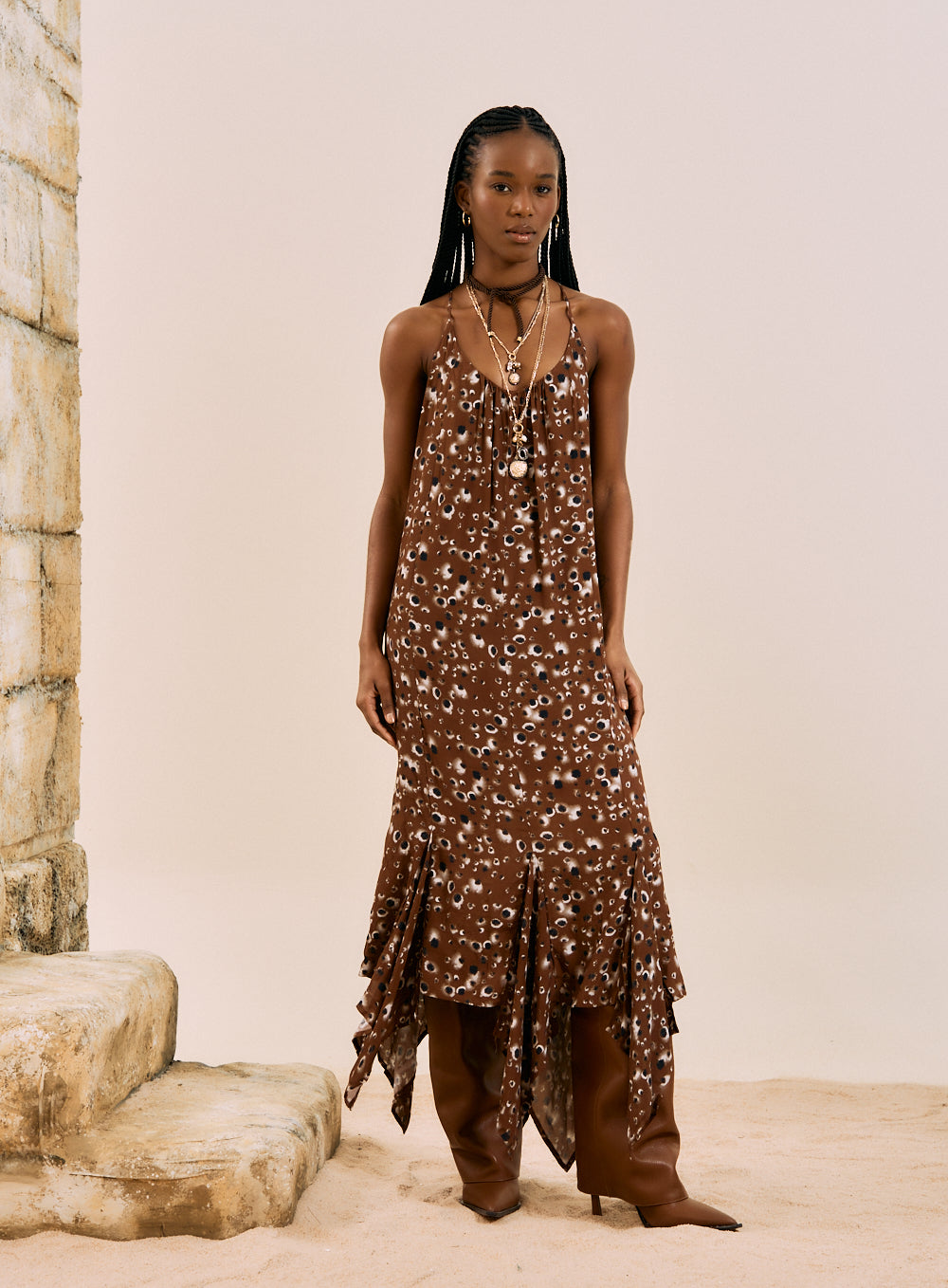 Vestido Estampado Soft Camouflage