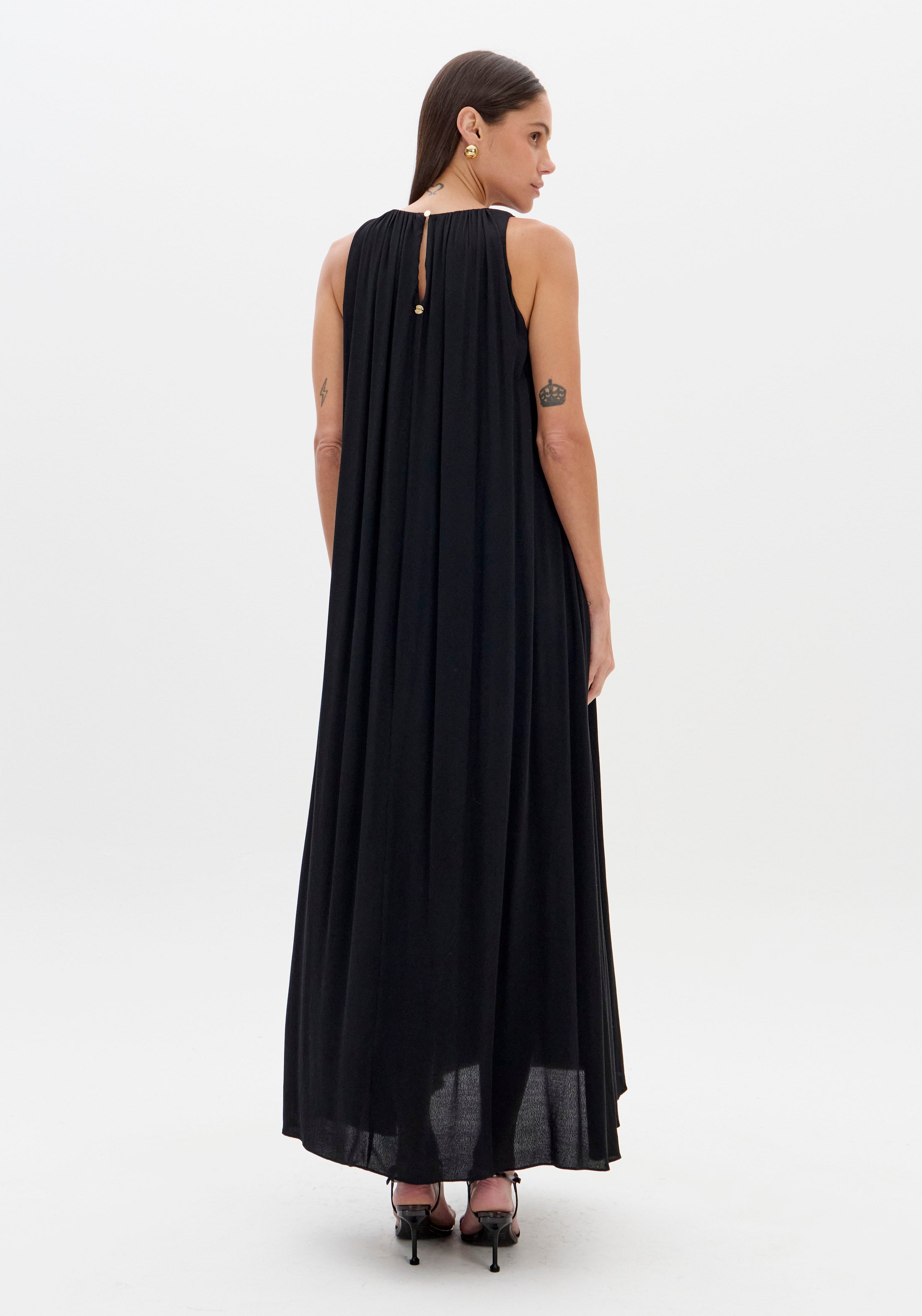 Vestido Super Midi Sem Manga