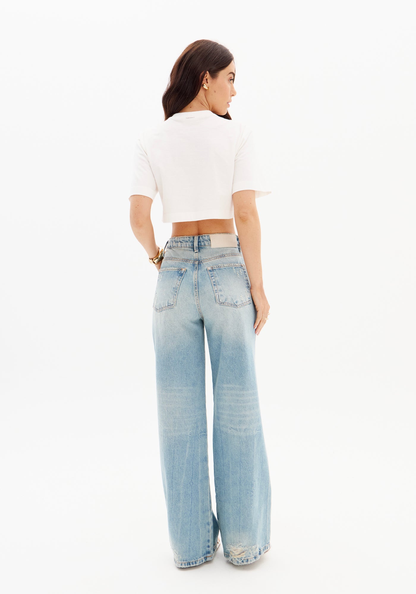 Calça Jeans Wide Leg Super