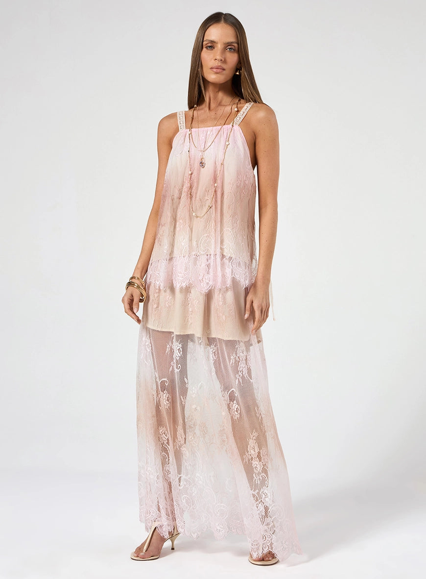 Conjunto Blusa e Saia Renda Tie Dye